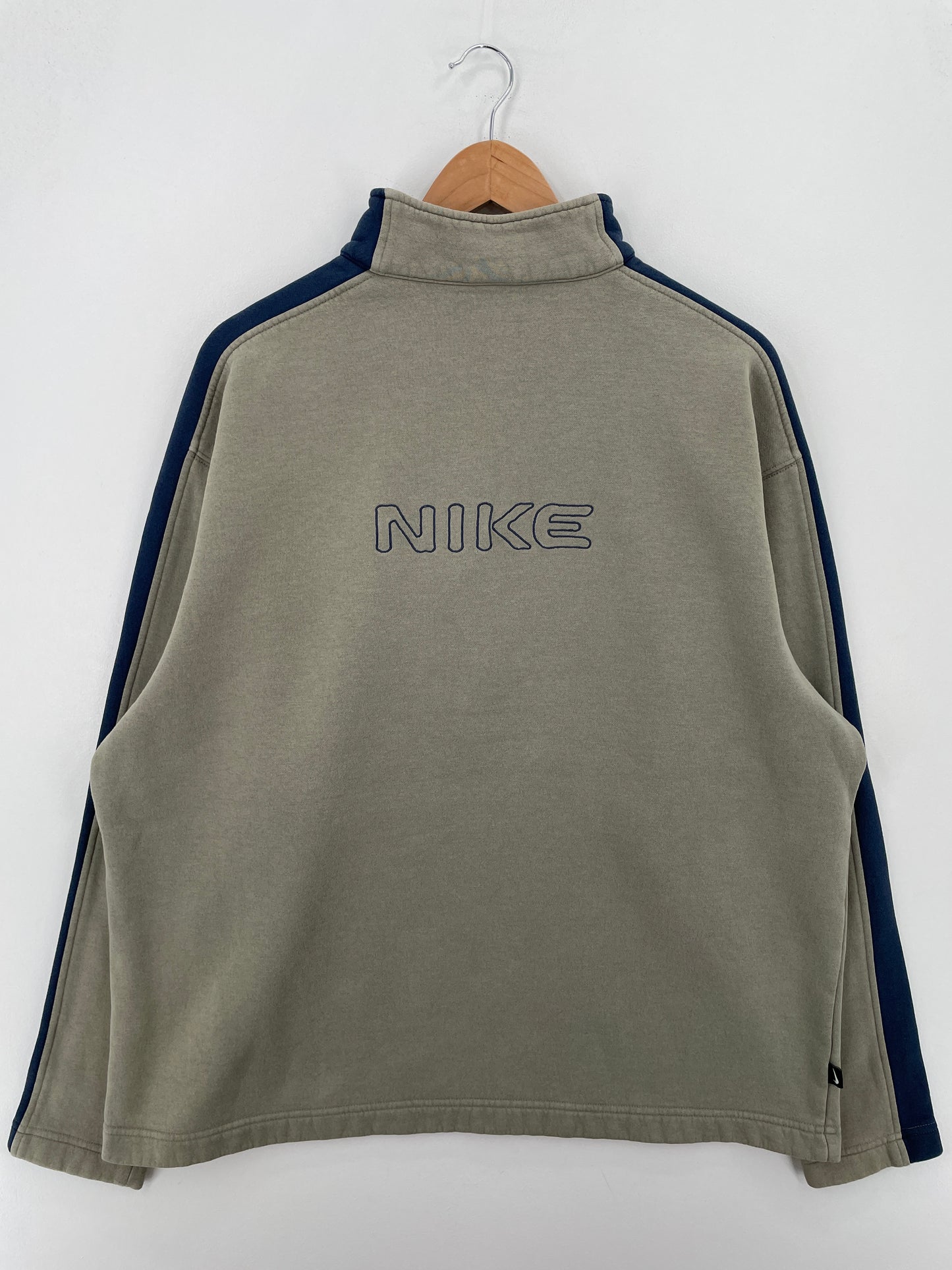 00' NIKE Size XL Vintage Half Zip-up Sweat-Shirt / A7881