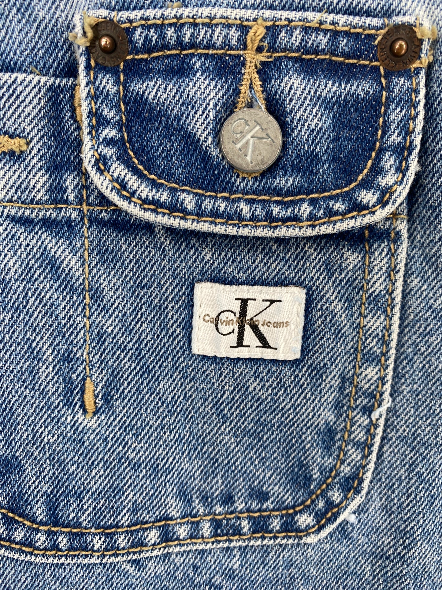 Vintage CALVIN KLEIN Size XL Vintage Denim Vest / E5208J