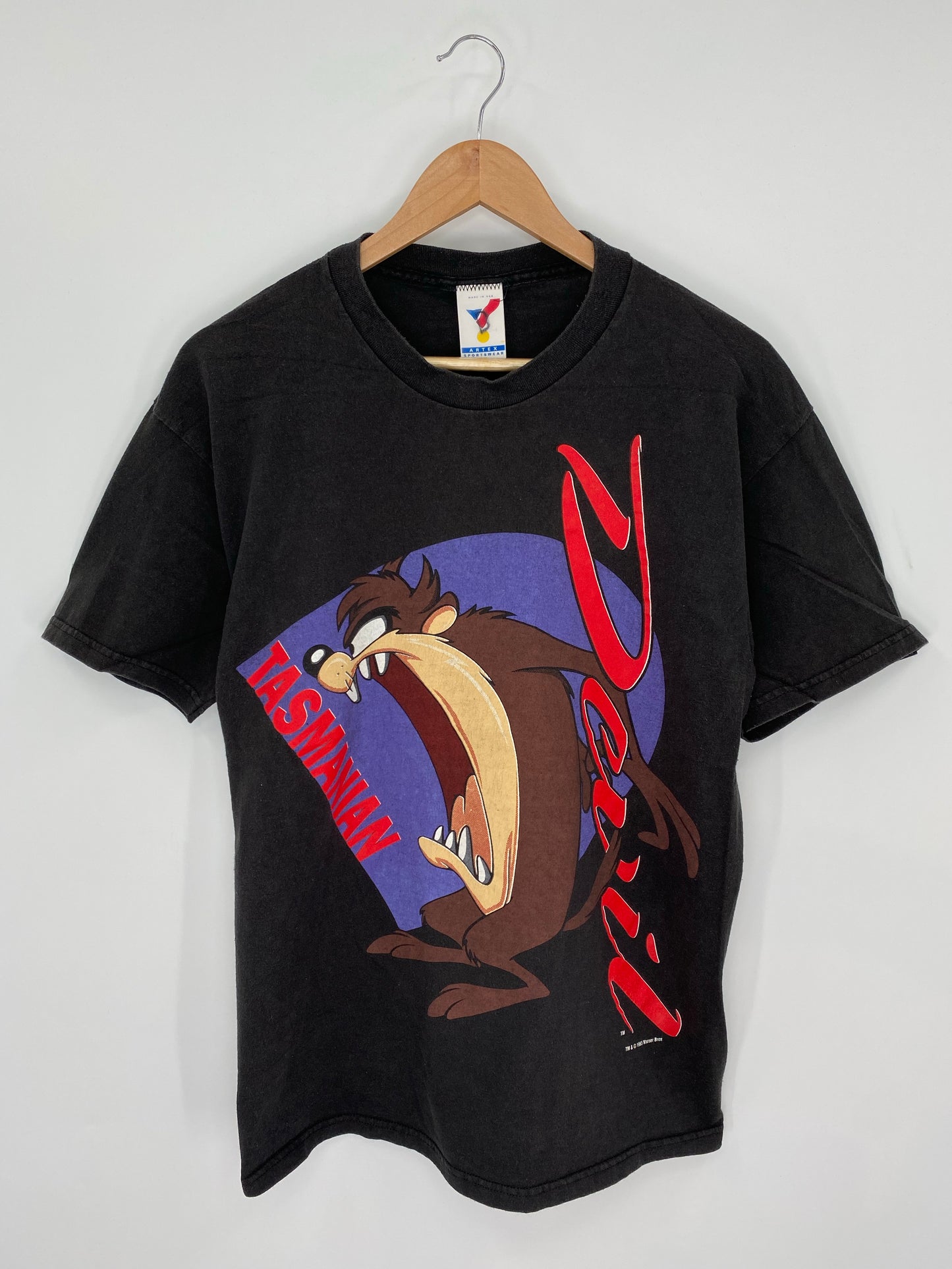 1993 LOONEY TUNES TAZ Made in USA Size L Vintage T-Shirts / K9294