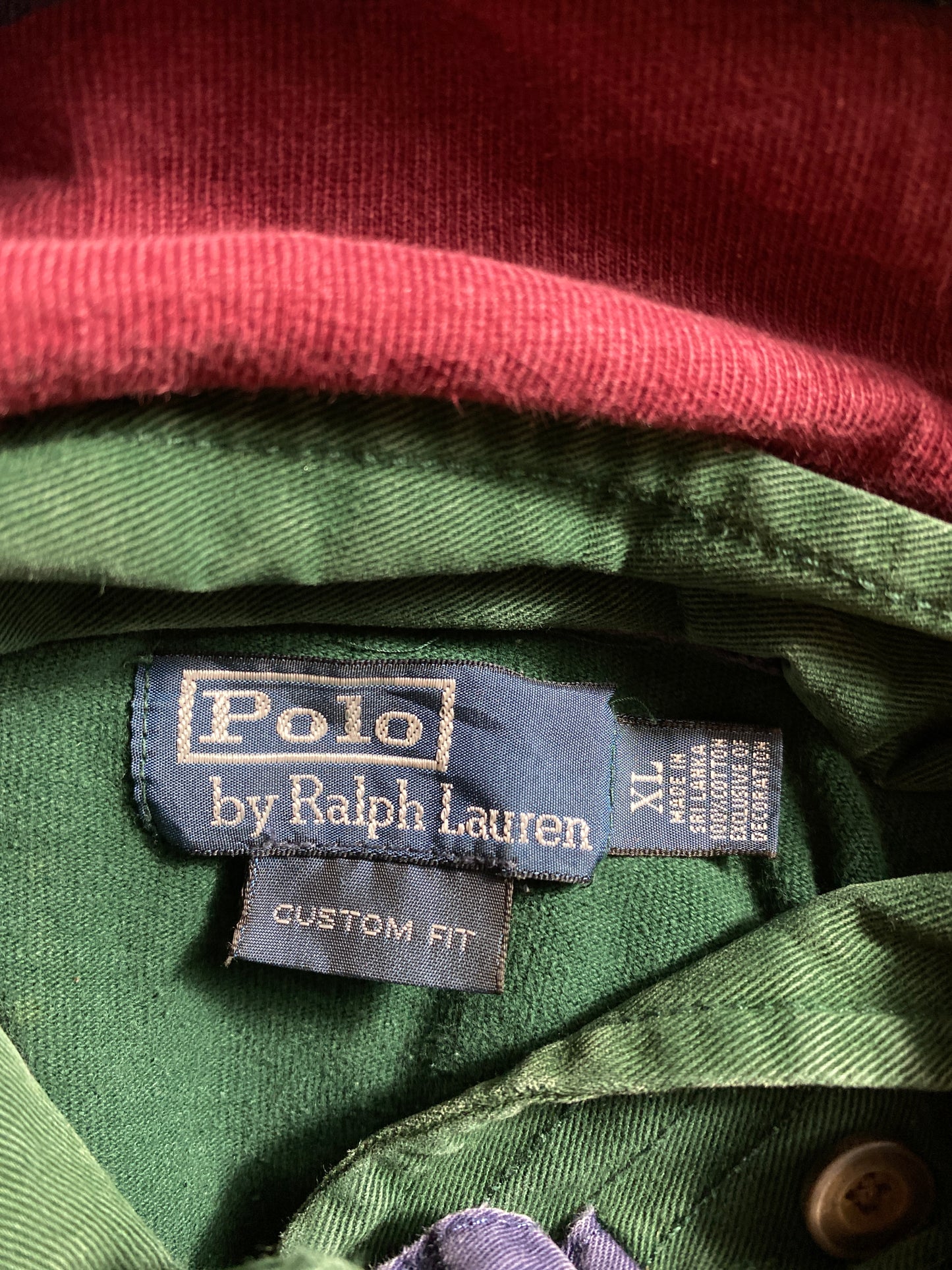 90’s POLO RALPH LAUREN Size XL Vintage Hoodie Rugby-Shirt / K3705