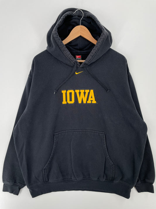 00' NIKE x IOWA Size XL College Vintage Hoodie Sweat-Shirt / A9343