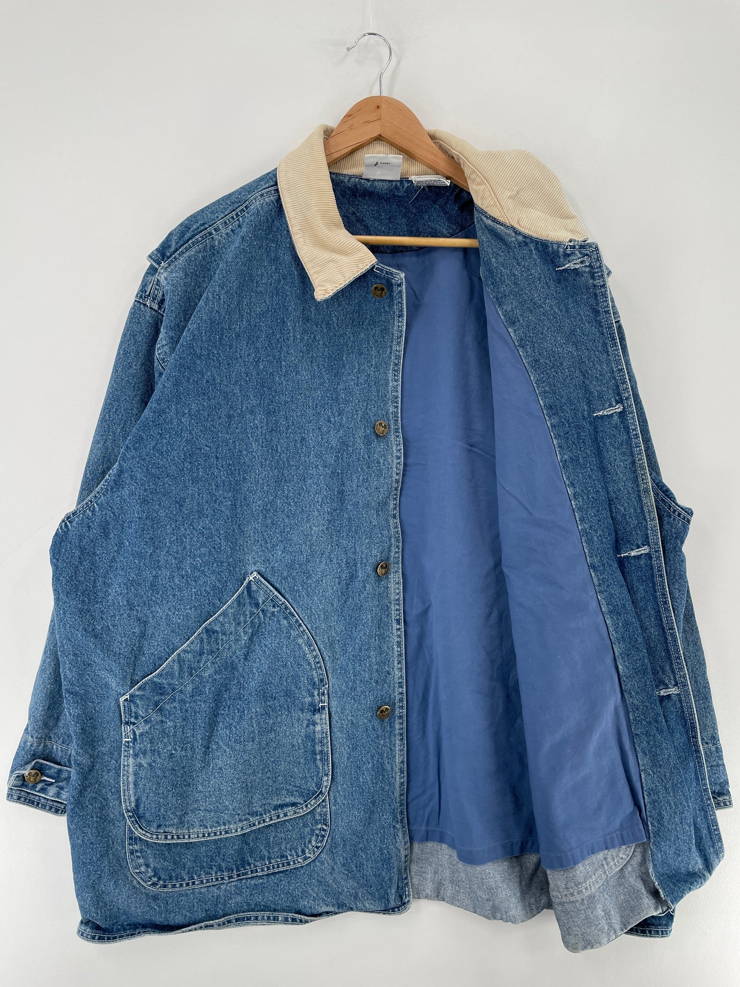 90's DISNEY MICKEY Size XXL Vintage Denim Jacket / E5771J