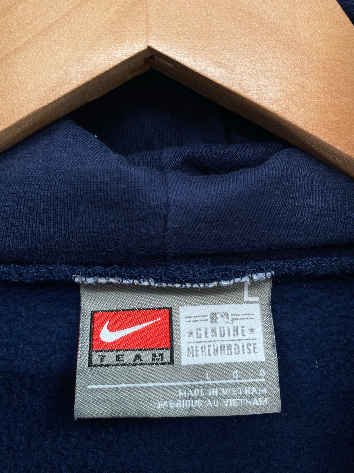 00' NIKE BOSTON RED SOX Size L Vintage MLB Hoodie Sweat shirt / K7647