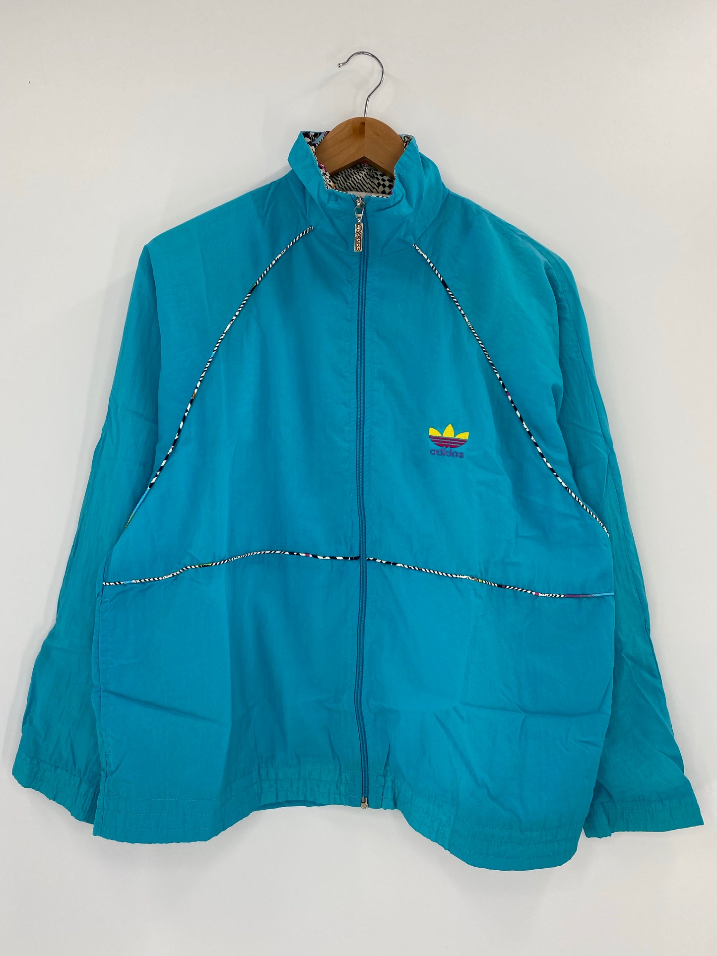 90's ADIDAS Approx. Size Ladies L 14 Vintage Nylon Jacket / K4875