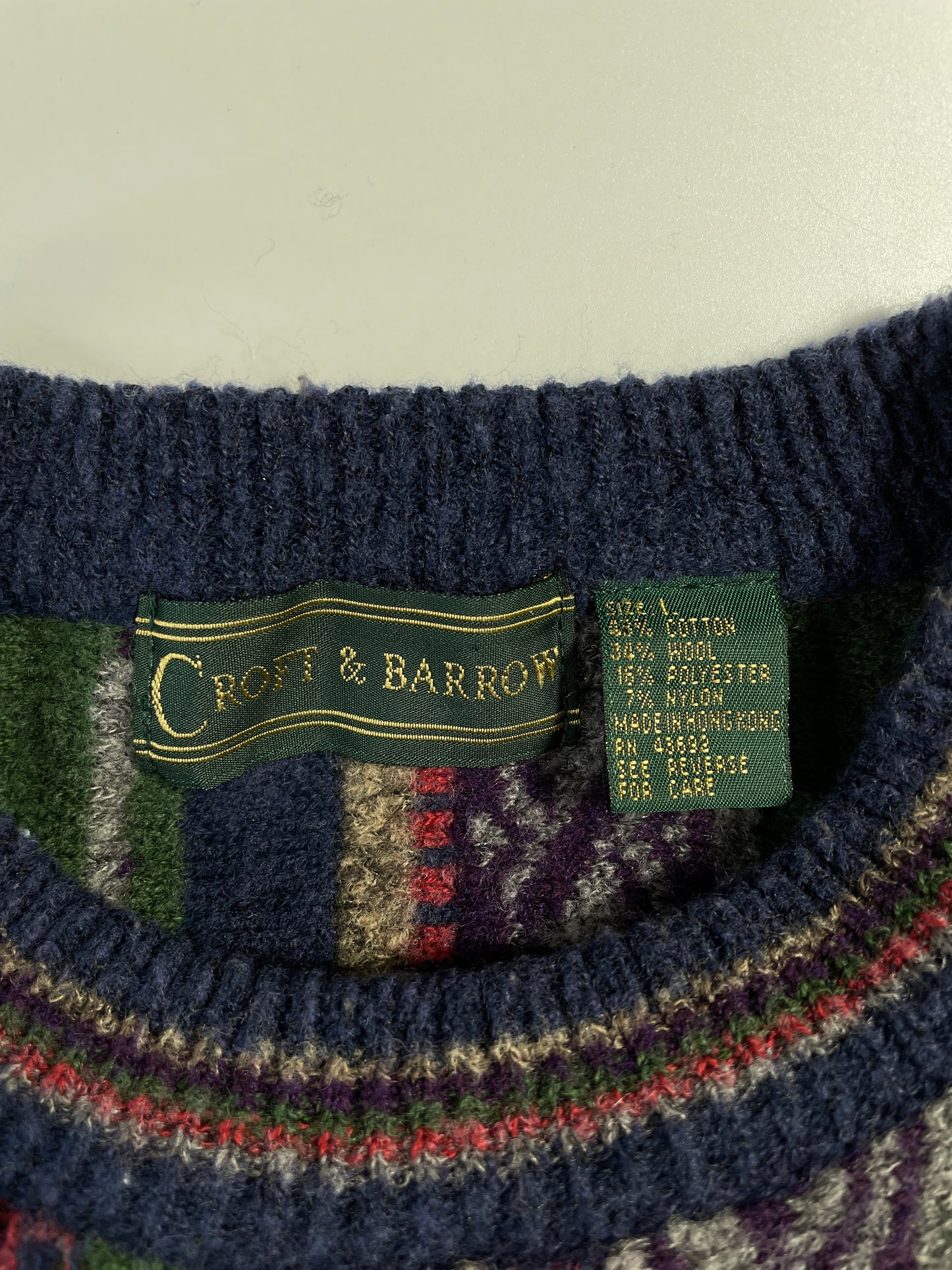 Vintage 3D COOGI- Style Size L Cotton Knit Sweater / A9547