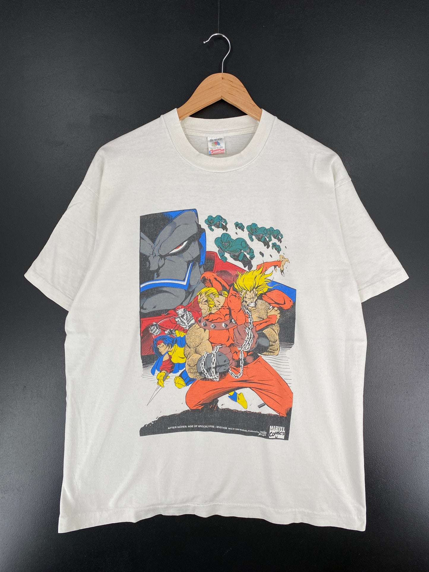 1995 MARVEL COMICS AFTER XAVIER: AGE OF APOCALYPSE Made in USA Size XL Vintage T-Shirt / E6324T