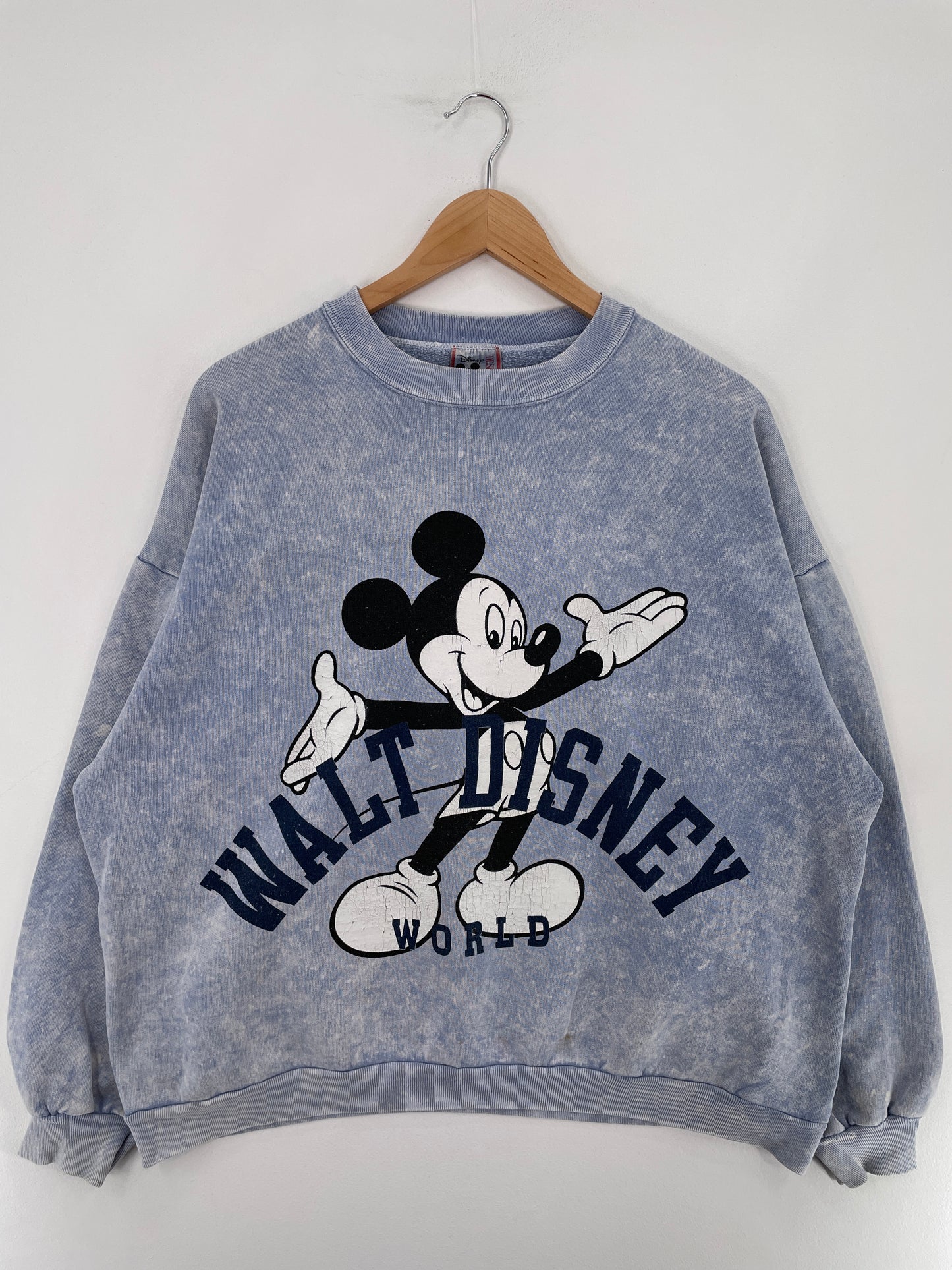 .90's DISNEY MICKEY Made in USA Size Approx.XL Vintage Sweat-shirt / E3420S