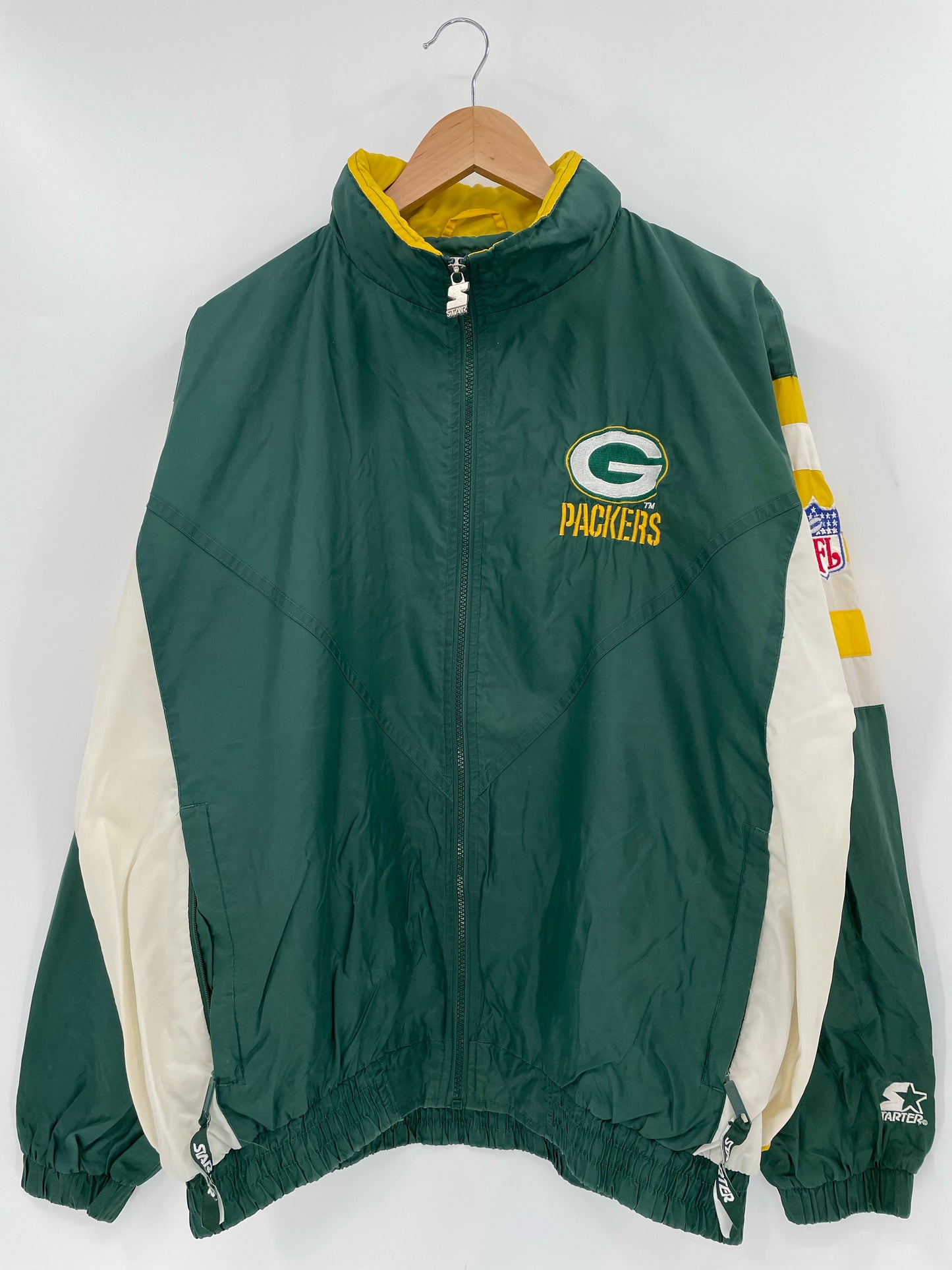 90's STARTER x PACKERS Size L Vintage NFL Nylon Jacket / K6274