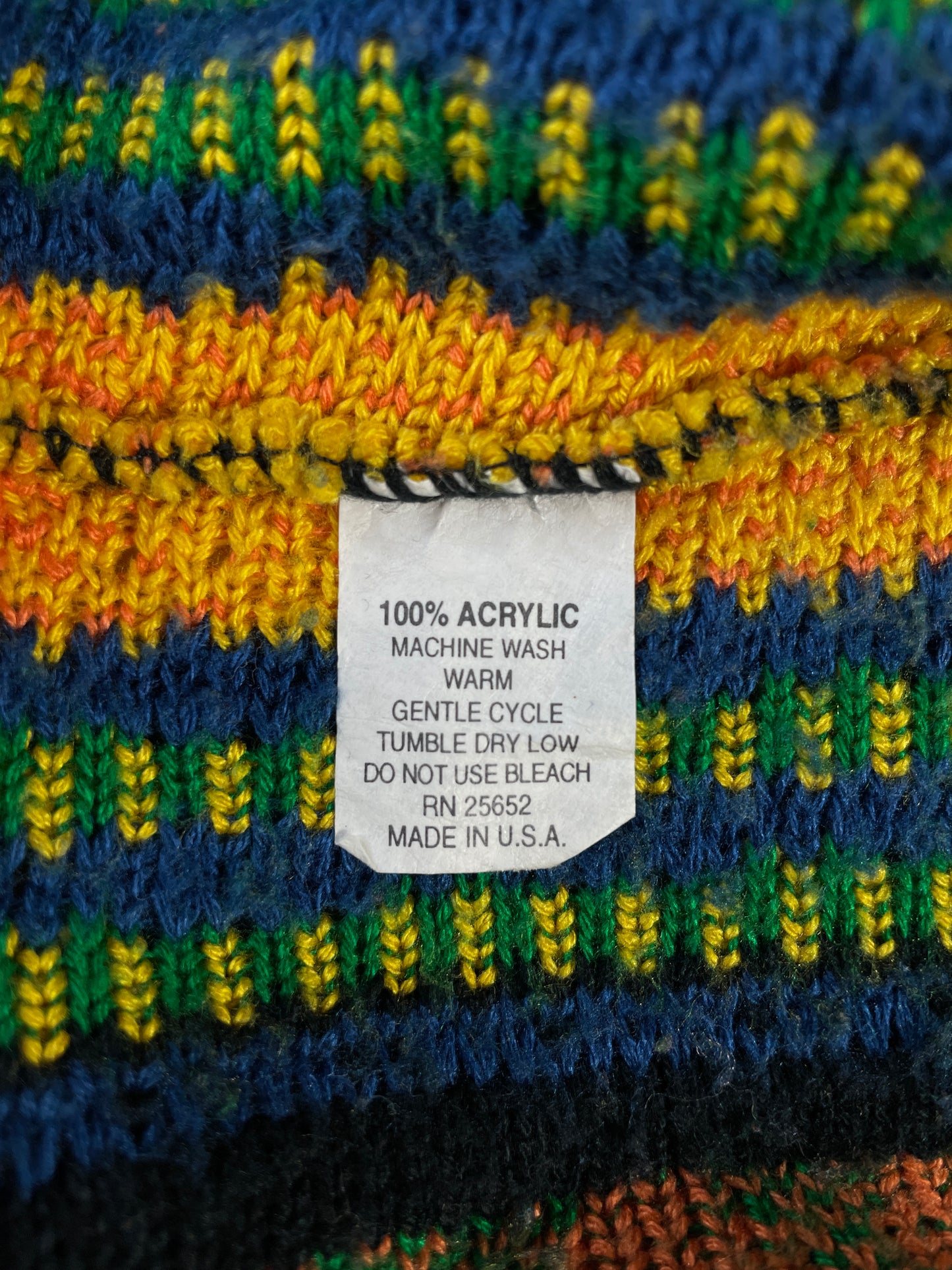 Vintage 3D COOGI- Style Made in USA Size XL Knit Sweater / A8453