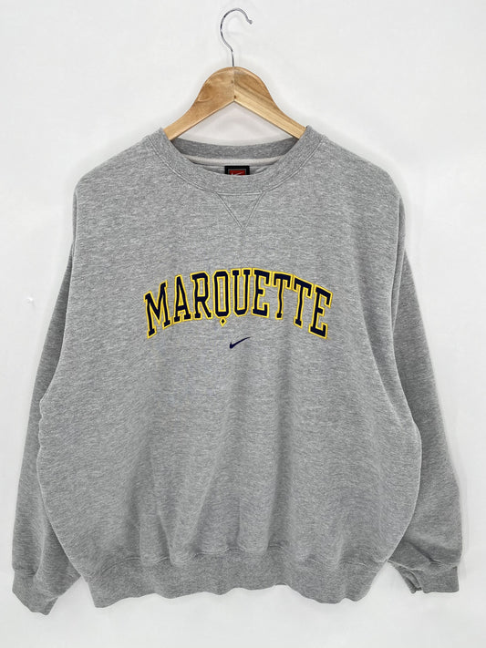 00’ NIKE MARQUETTE Size XL Vintage College Sweat-shirt  / k5113