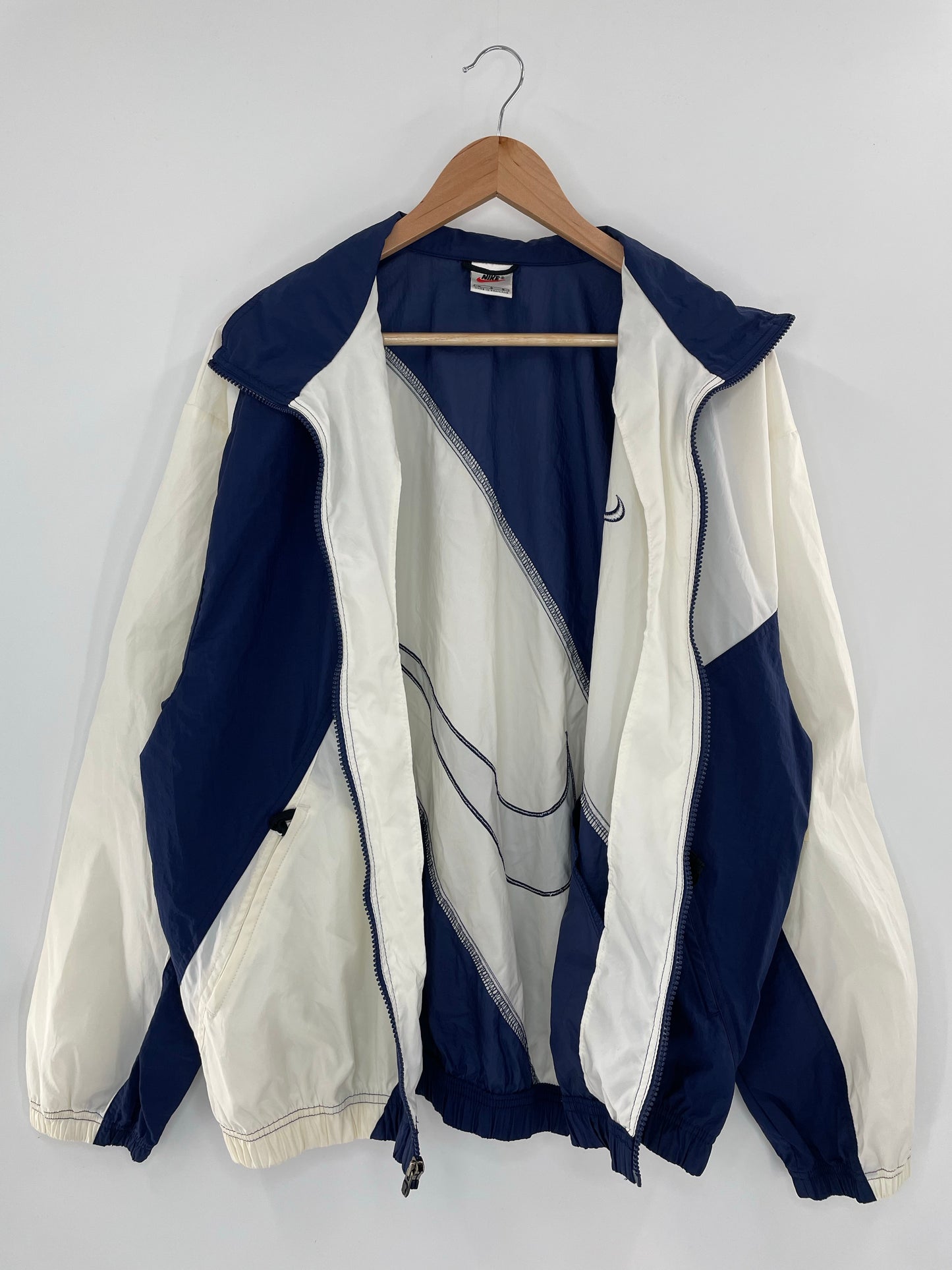 90's NIKE Size L Vintage Zip-up Nylon Jacket / K5346