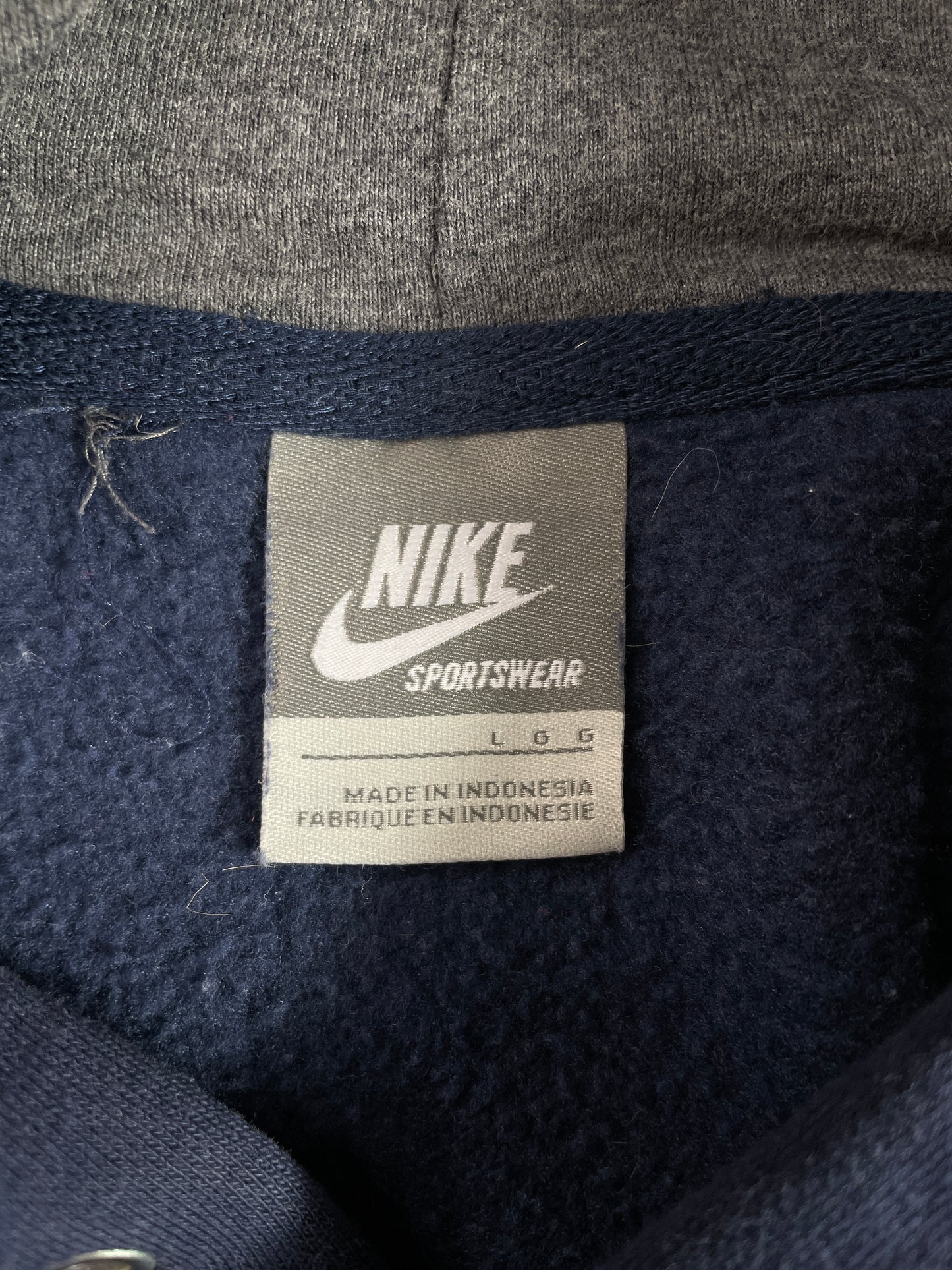 00' NIKE MINI SWOOSH Size L Vintage Hoodie Sweat-shirt / A4261