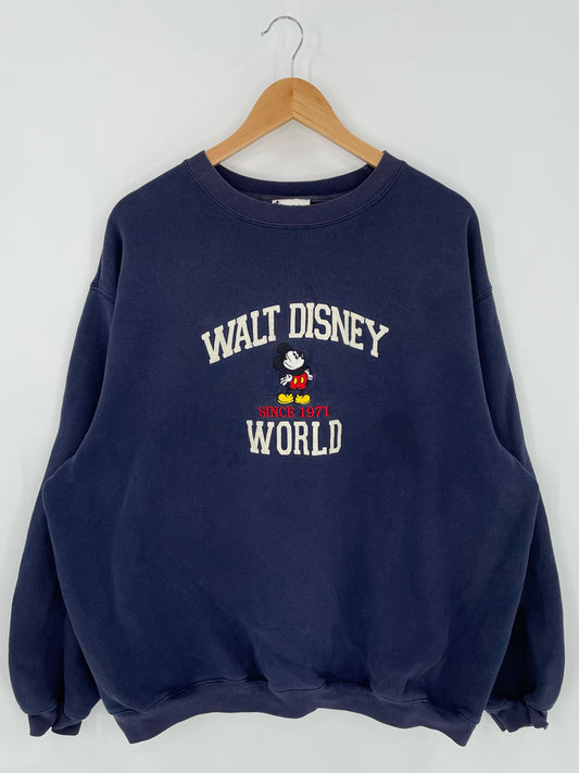 00' WALT DISNEY WORLD MICKEY Size XL Vintage Sweat-shirt/ K5406