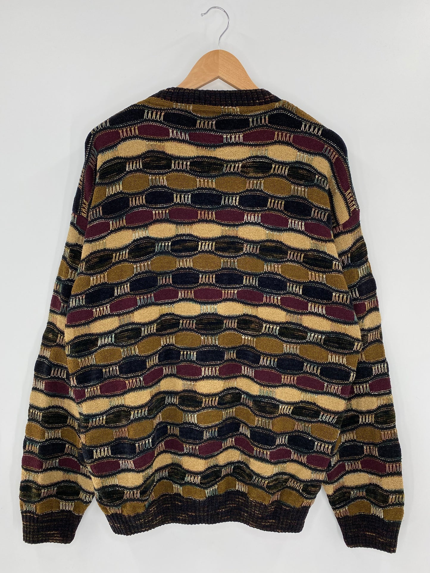 Vintage 3D COOGI- Style Made in USA Size L Knit Sweater / K5534