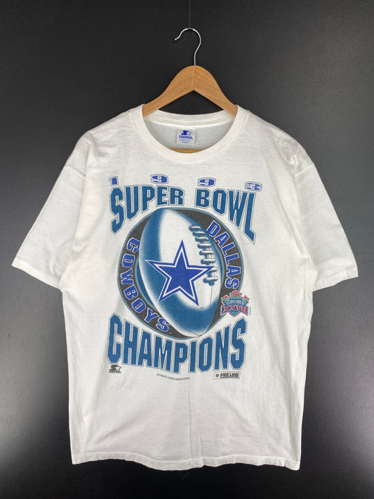 1993 STARTER x DALLAS COWBOYS Made in USA Size L Vintage NFL T-shirt / A4444
