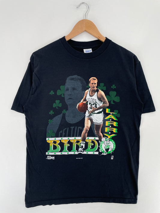 1991 SALEM x BOSTON CELTICS LARRY BIRD Made in USA Size L Vintage NBA T-Shirt / E5516T