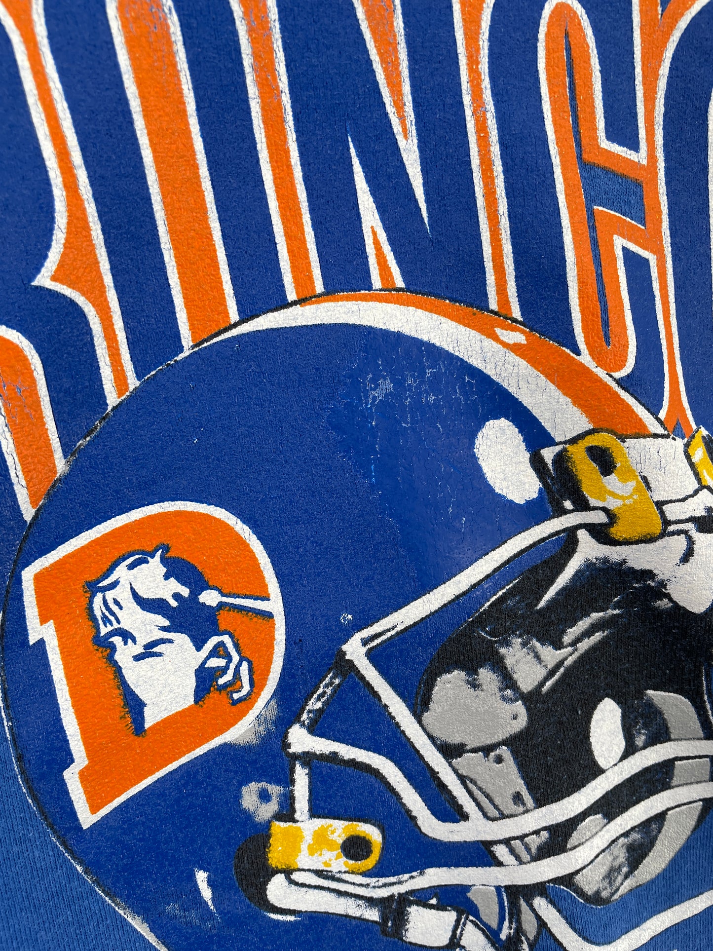 90's DENVER BRONCOS Made in USA Size L Vintage NFL Sweat-Shirt / E3968S