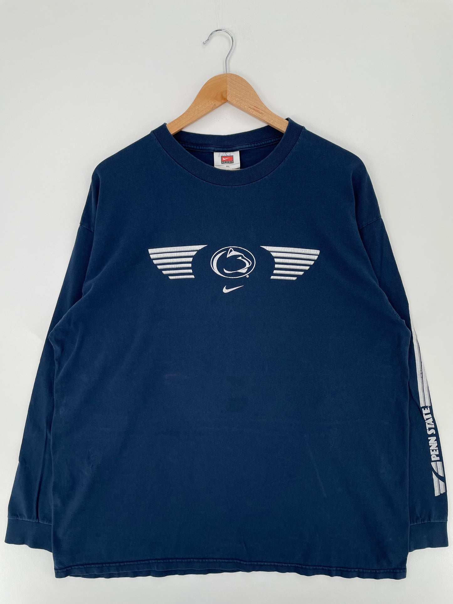 00' NIKE PENN STATE Size XL Vintage College Long Sleeve T-Shirts / A1731
