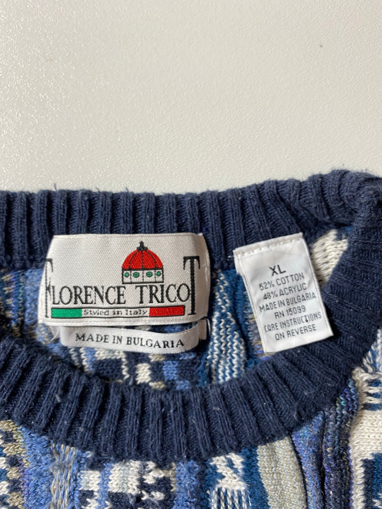 Vintage 3D COOGI- Style Size XL Knit Sweater / K8445