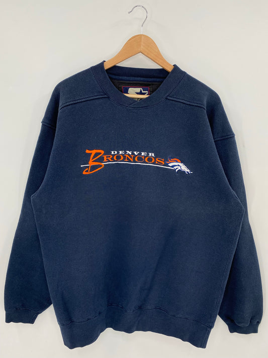 90’s STARTER x DENVER BRONCOS Size L Vintage NFL Sweat-Shirts / K7123