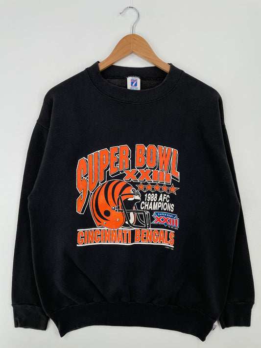 1988 CINCINNATI BENGALS MAde in USA Size XL Vintage NFL Sweat-Shirt / A8829