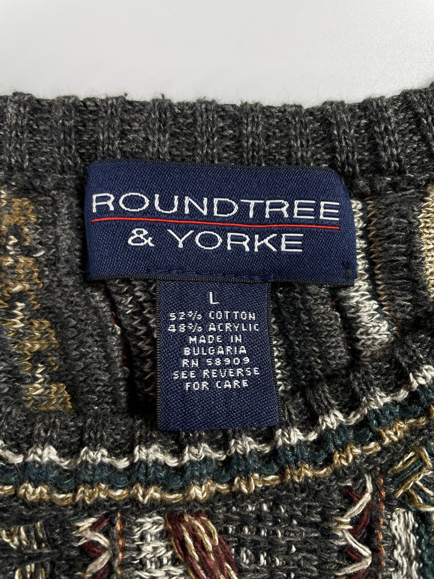 Vintage 3D COOGI- Style Size L Cotton Knit Sweater / E6282K