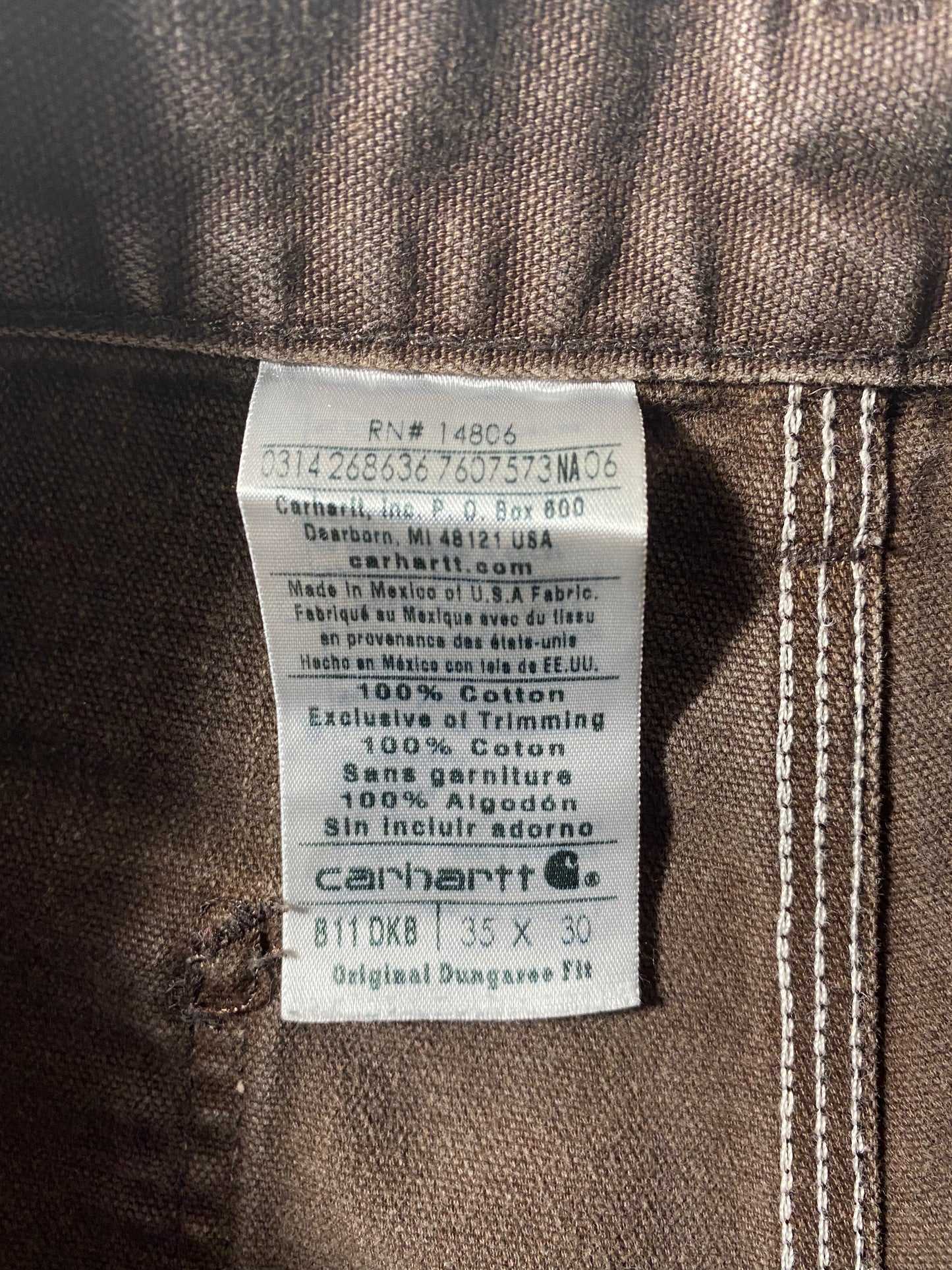 Vintage CARHARTT Size W34xL26 Duck Pants / K9982