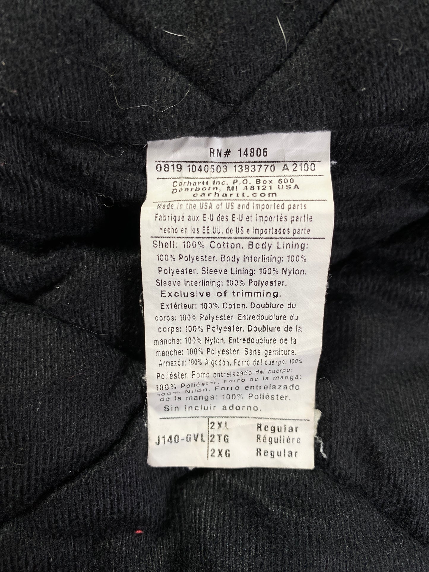 Vintage CARHARRT Size XXL Duck Jacket / E1071