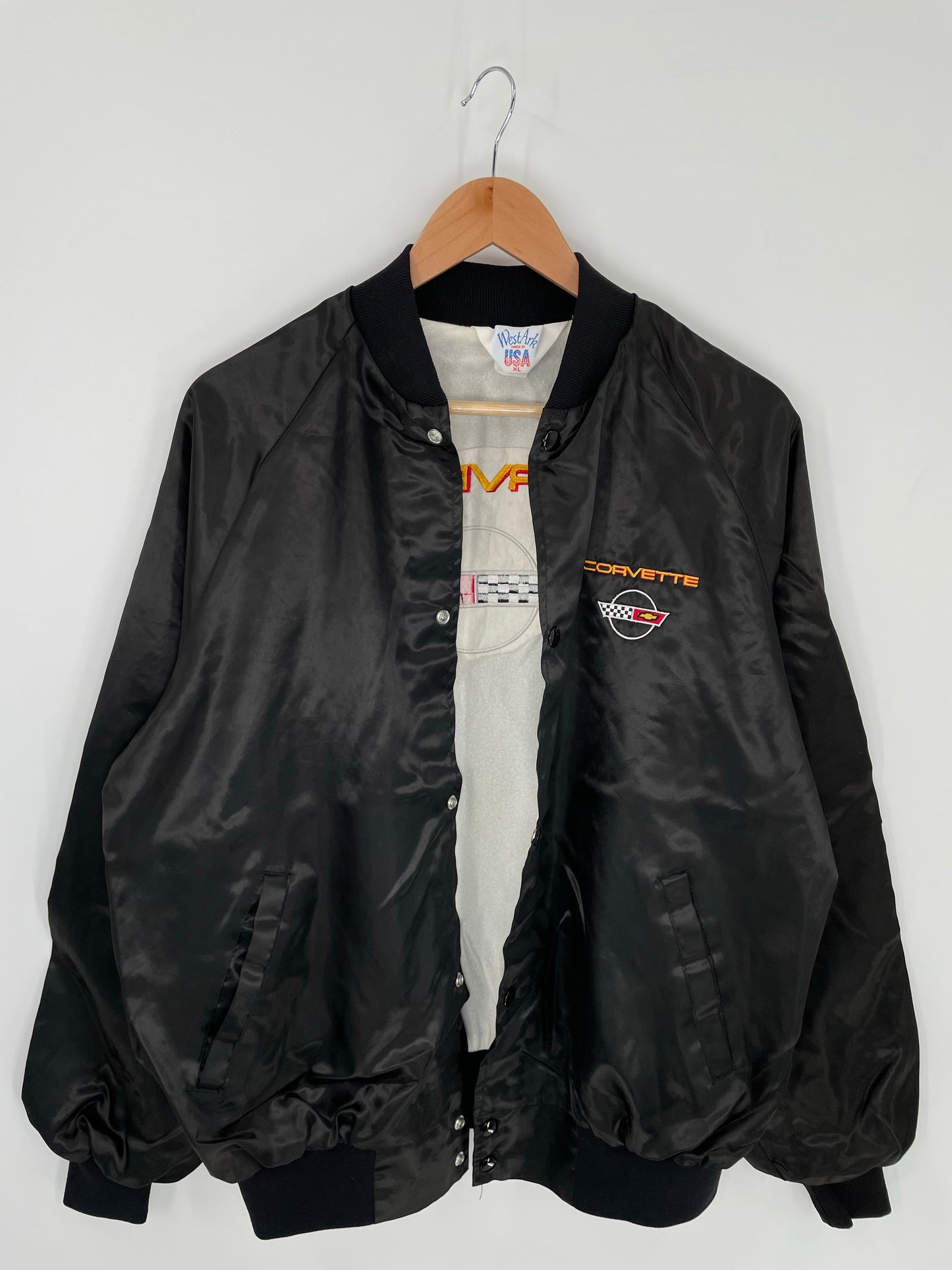 90's CORVETTE Made in USA Size XL Vintage Nylon Jacket / K8289