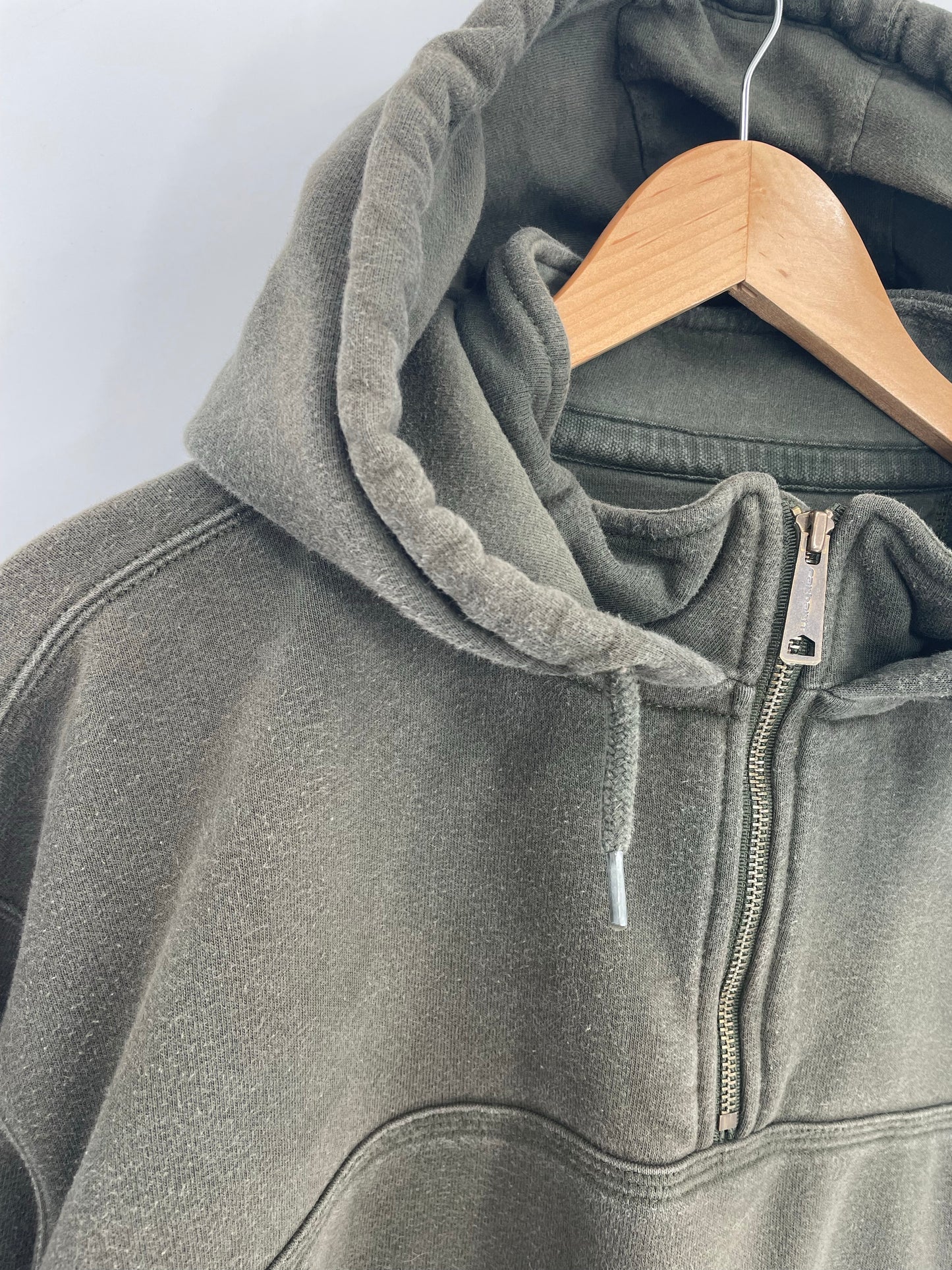 Vintage CARHARTT Size XXXL Half Zip-up Hoodie Sweat-Shirt / K9090