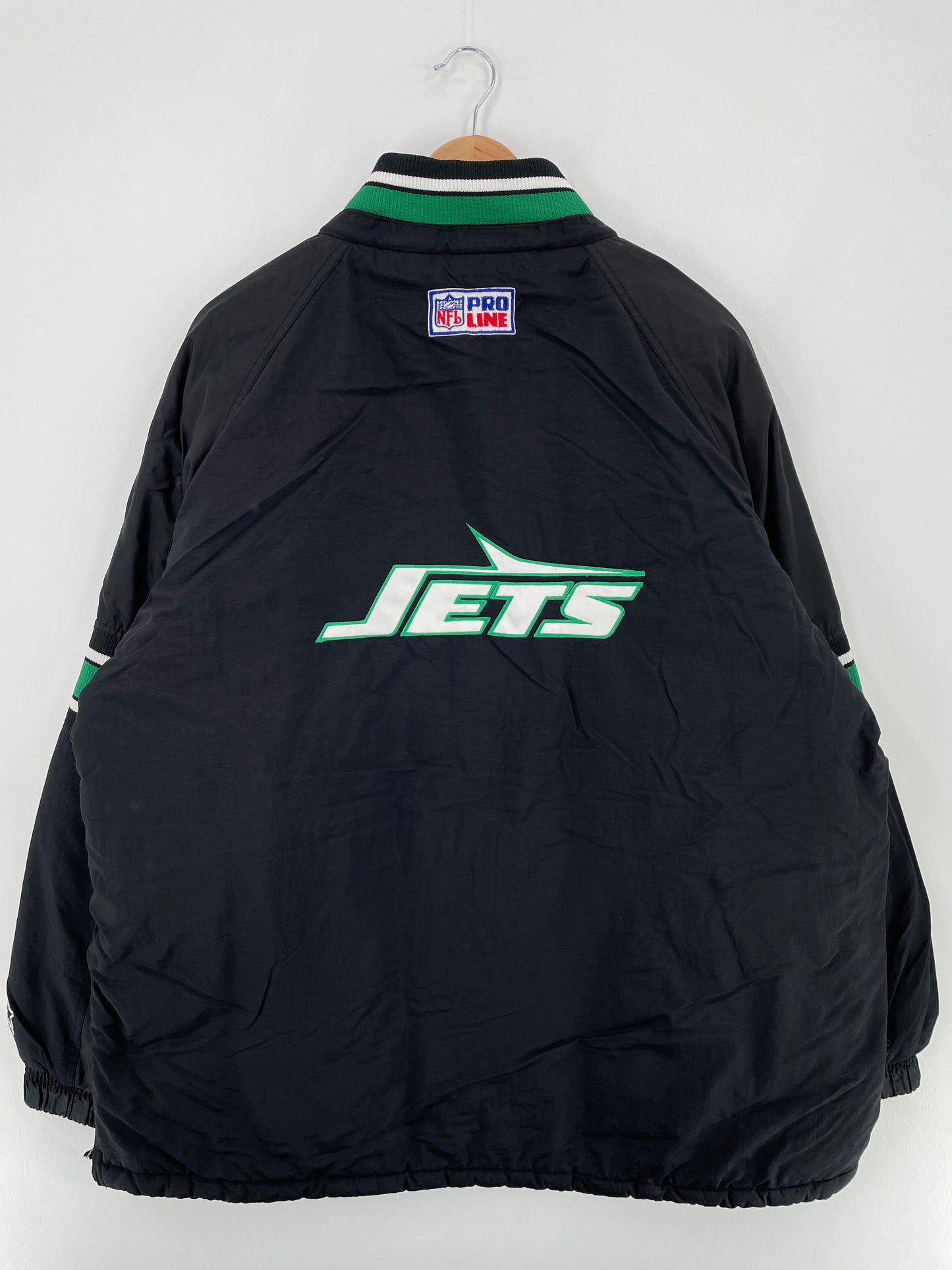 90’s STARTER x NEW YORK JETS Size XL Vintage NFL Padded Nylon Jacket / E769