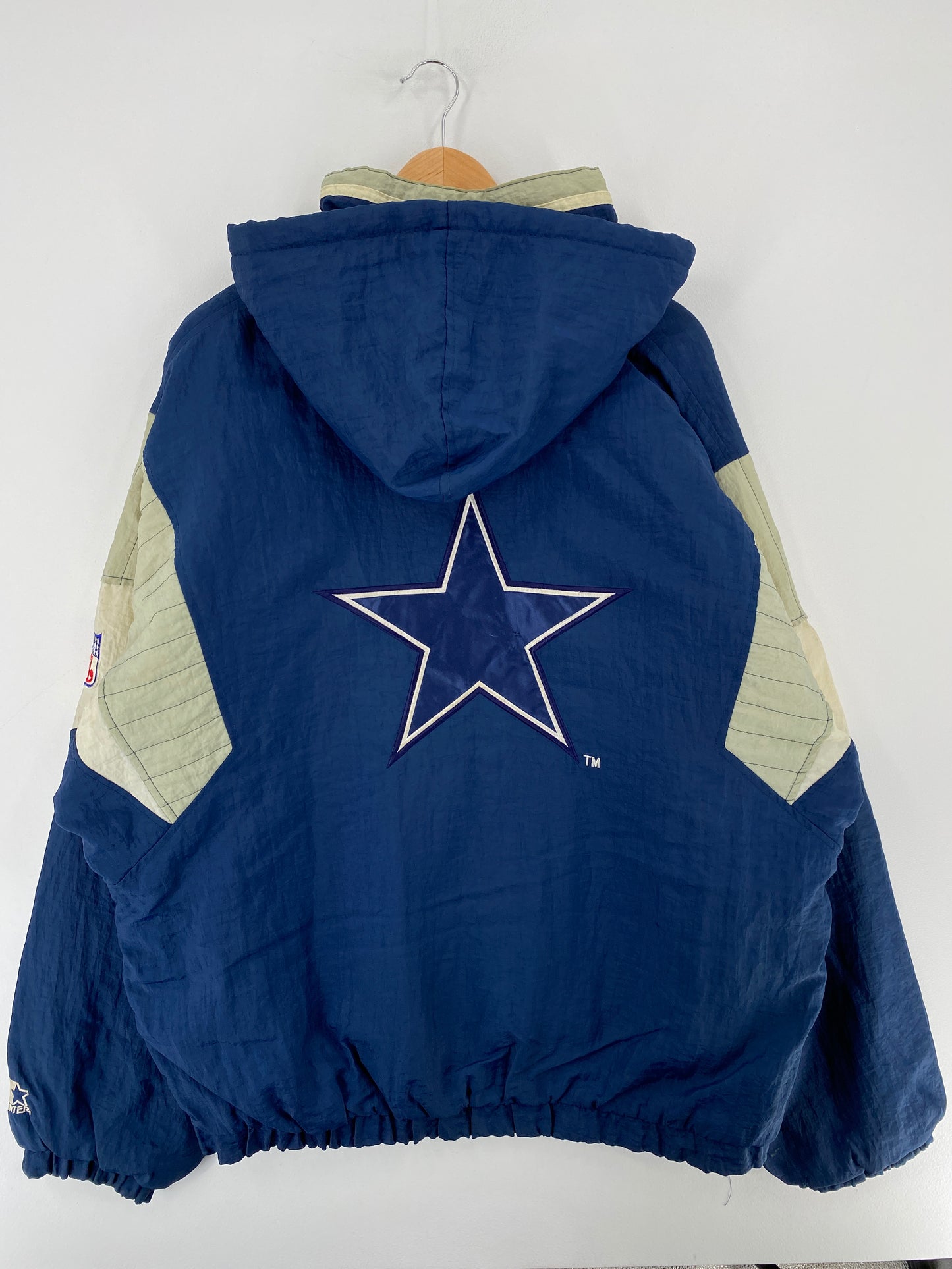 .90’s STARTER x DALLAS COWBOYS Size XL NFL Padded Nylon Jacket / E5392J
