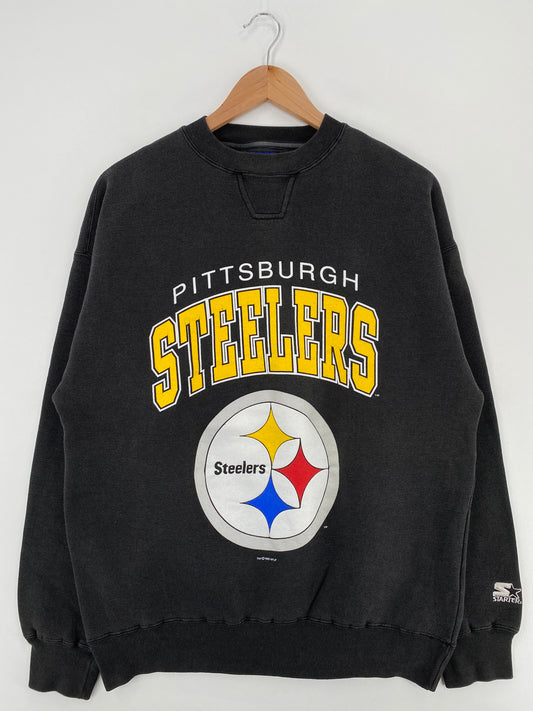 1993 STARTER x PITTSBURGH STEELERS Size L Vintage NFL Sweat-Shirt / A3901