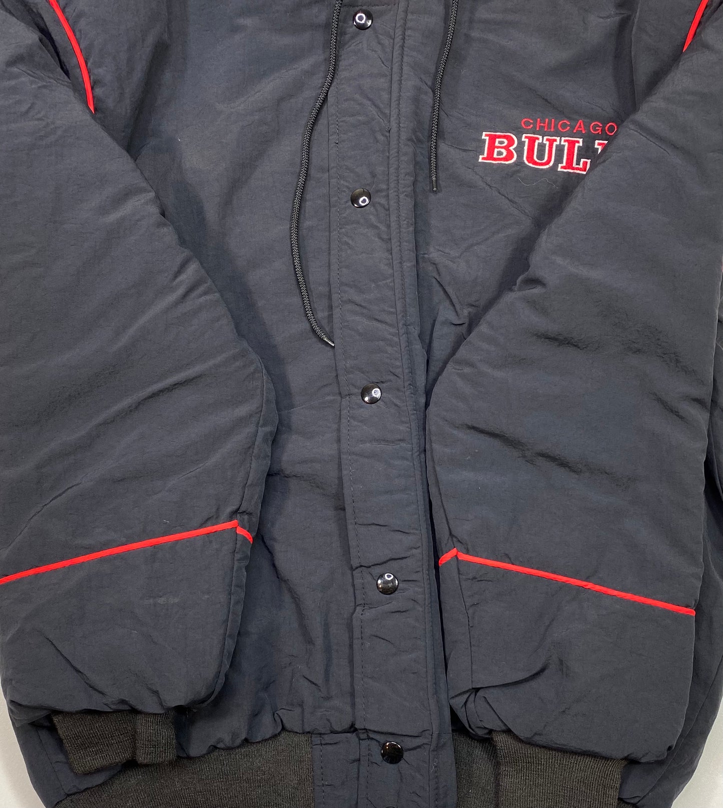 90's Starter x NBA CHICAGO BULLS Made in USA Vintage Padded Nylon Jacket / 5030
