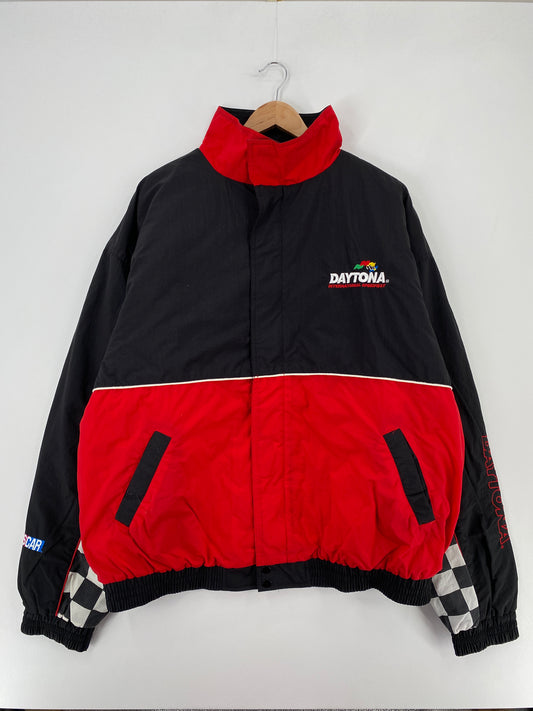 .Vintage DAYTONA Size XXL Padded Racing Nylon Jacket / E1914N