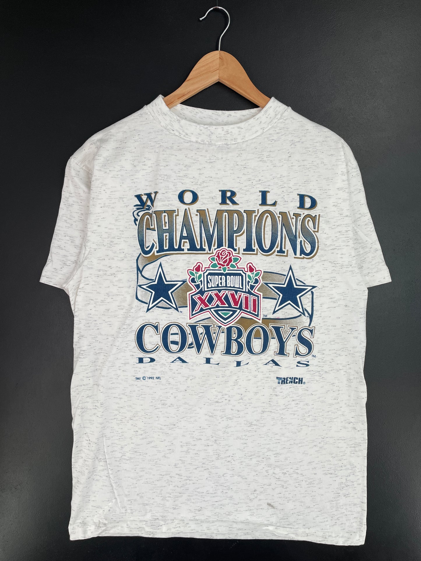 1992 DALLAS COWBOYS Made in USA Size L Vintage NFL T-Shirt / A9906
