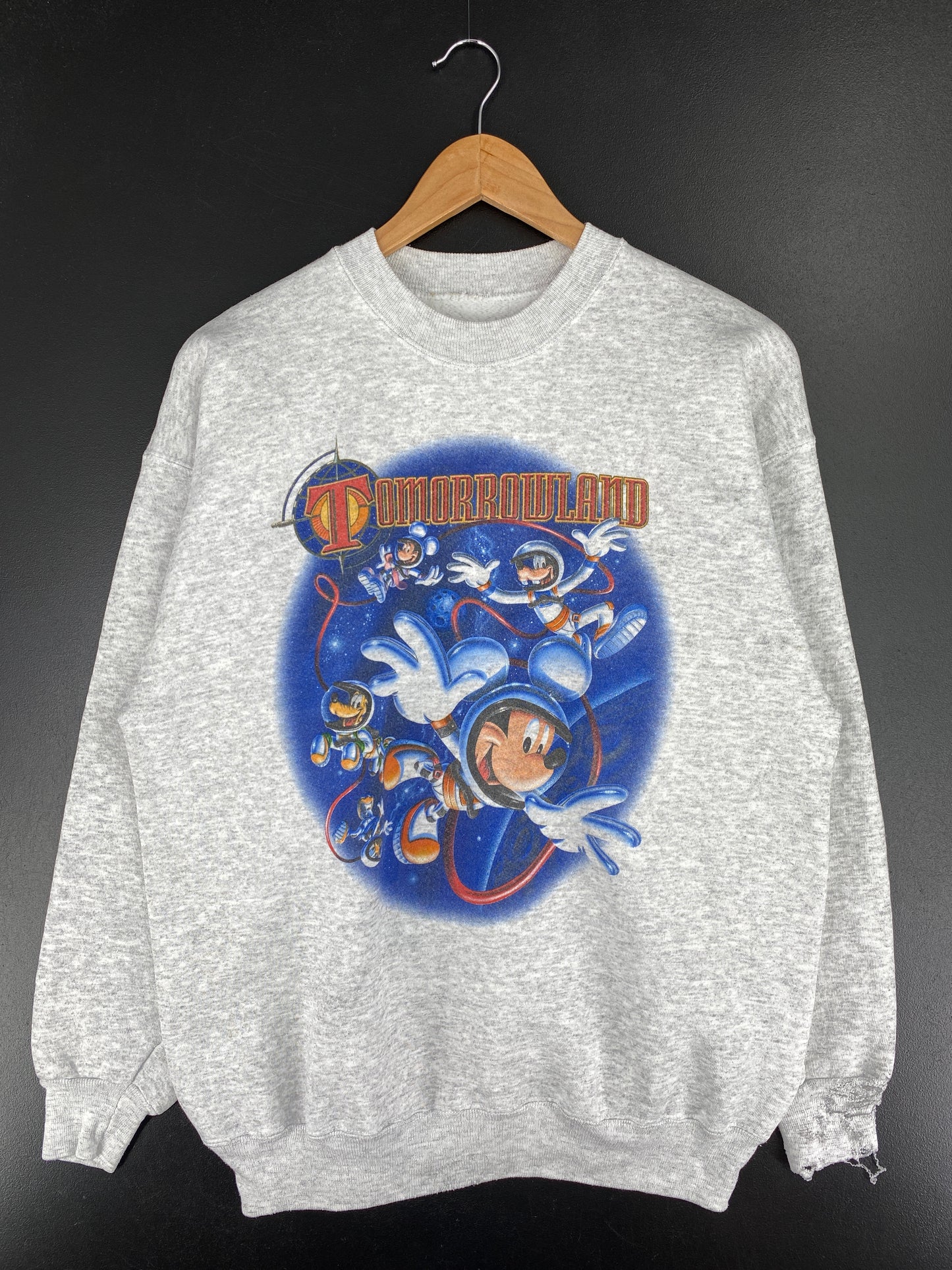 Vintage DISNEY TOMORROWLAND (No tag) Approx. Size L Sweat-Shirt / A6059