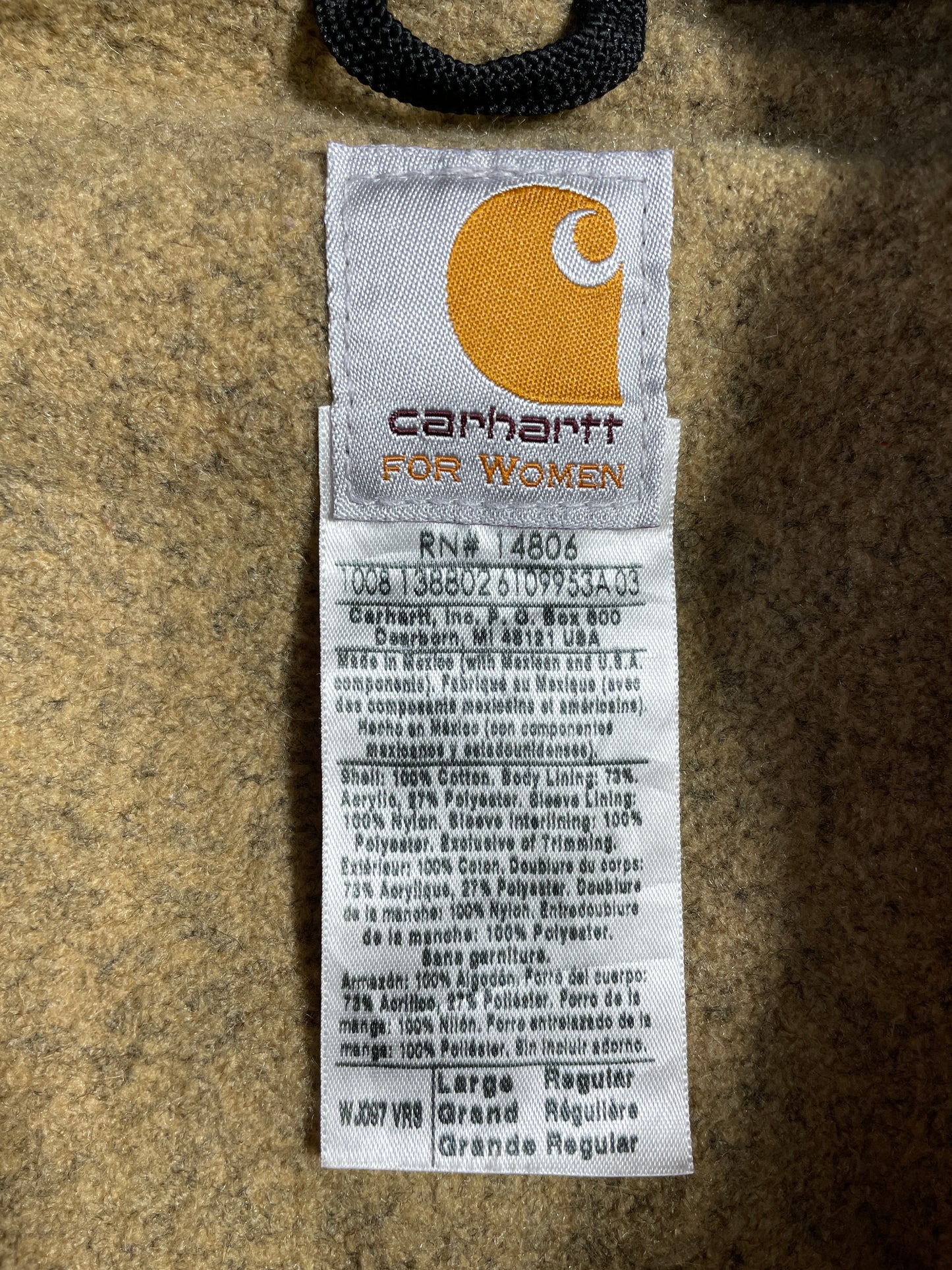 Vintage CARHARTT Size Ladies.L Duck Zip-up Jacket / A8514