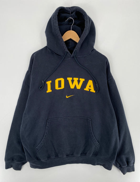 00' NIKE x IOWA Size XL Vintage College Hoodie Sweat-shirt / E3147S