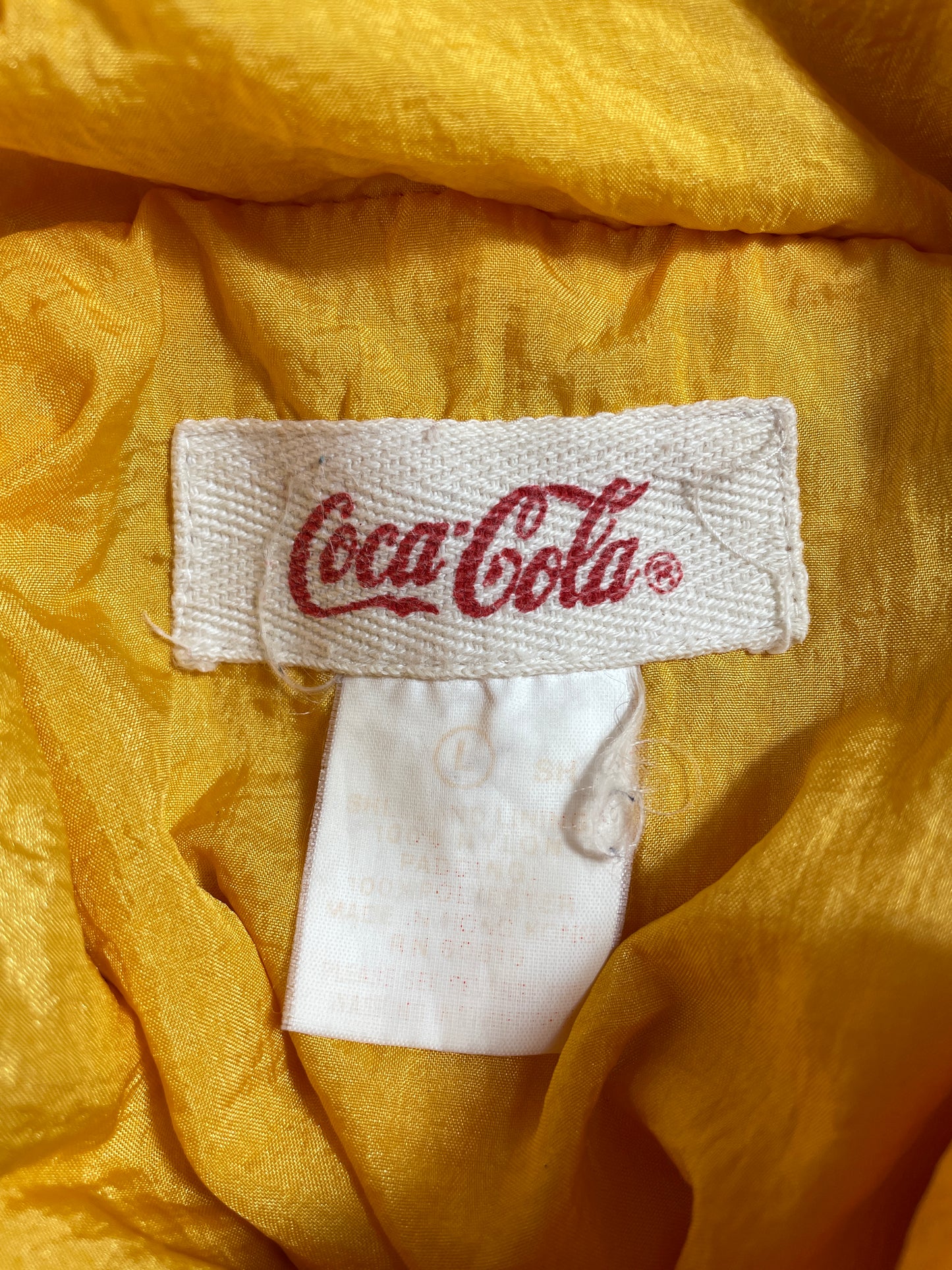 1987 COCA COLA Size L Padded Nylon Jacket / G5779N