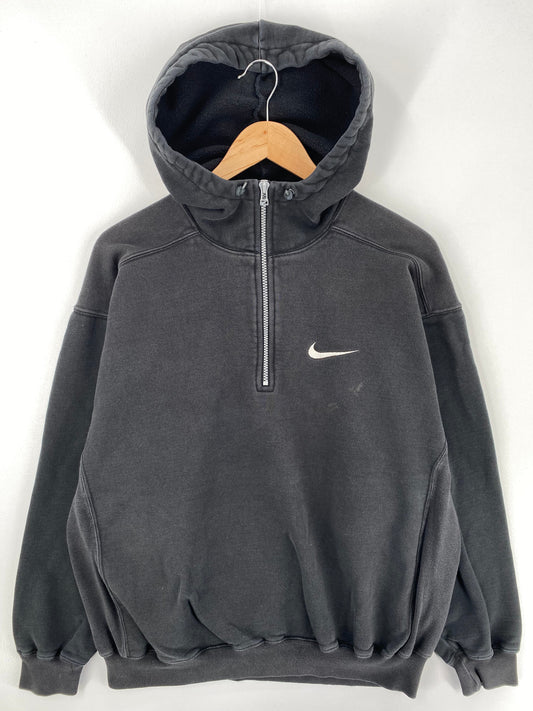 90’s NIKE Size M Vintage Half Zip Hoodie Sweat-shirt / E1398S