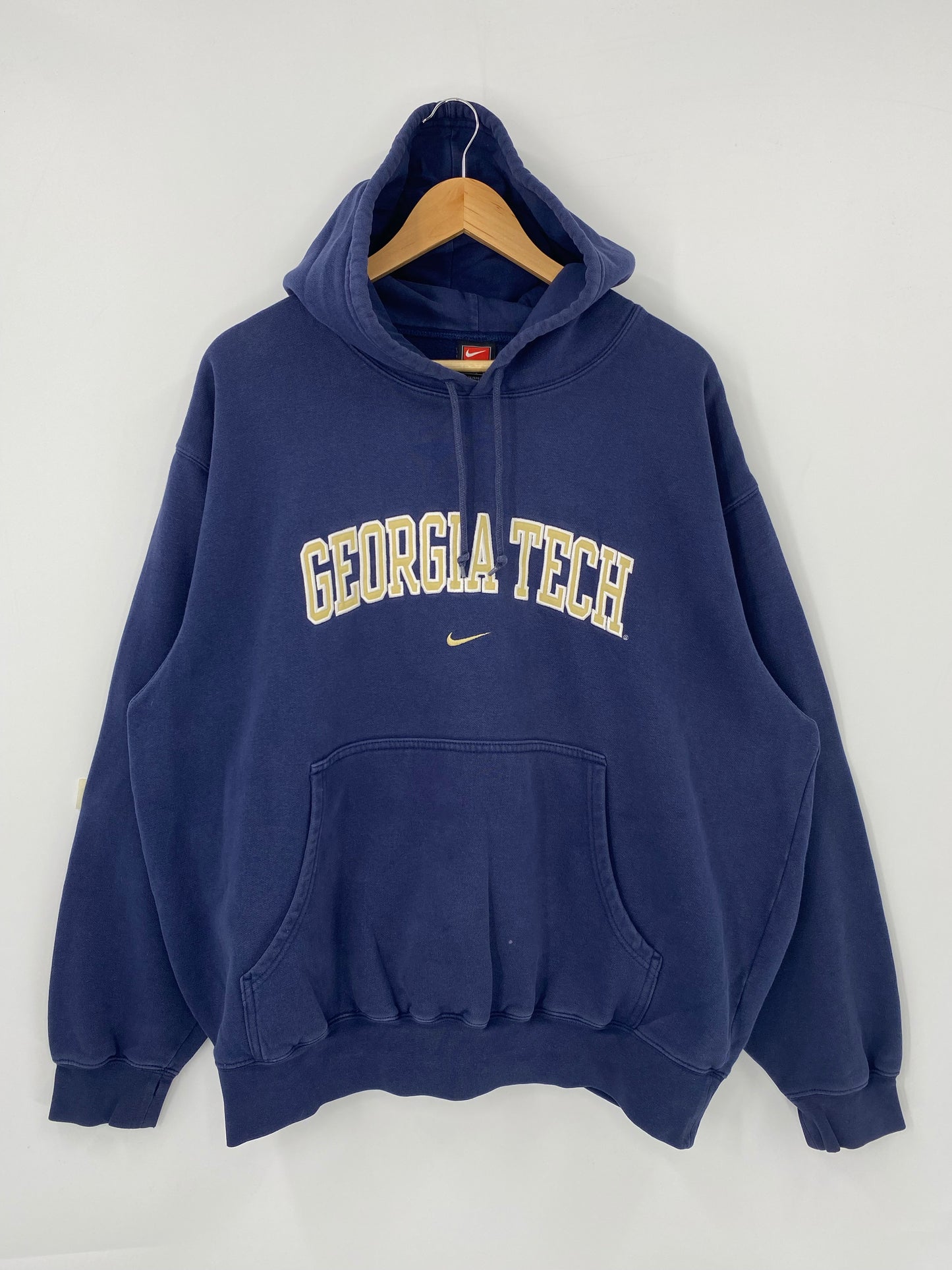 00’ NIKE GEORGIA TECH Size XL Vintage Hoodie Sweat Shirts/ K4957