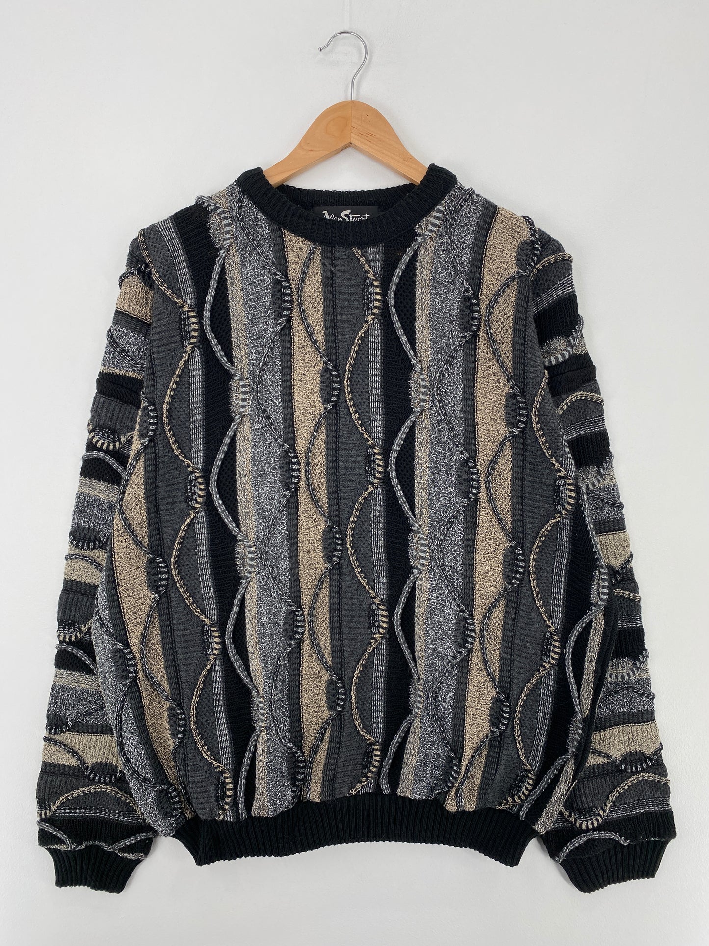 Vintage 3D COOGI- Style Made in USA Size XL Knit Sweater / A9884