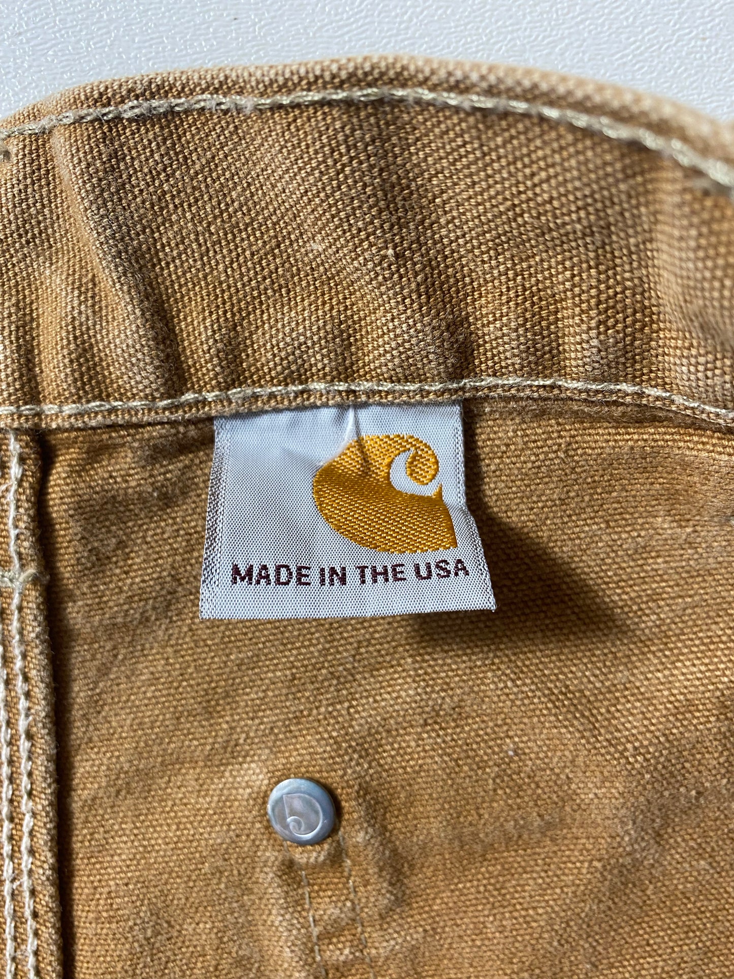 90's CARHARTT Made in USA Size 32x32 Vintage Double Knee Duck Pants / K9455