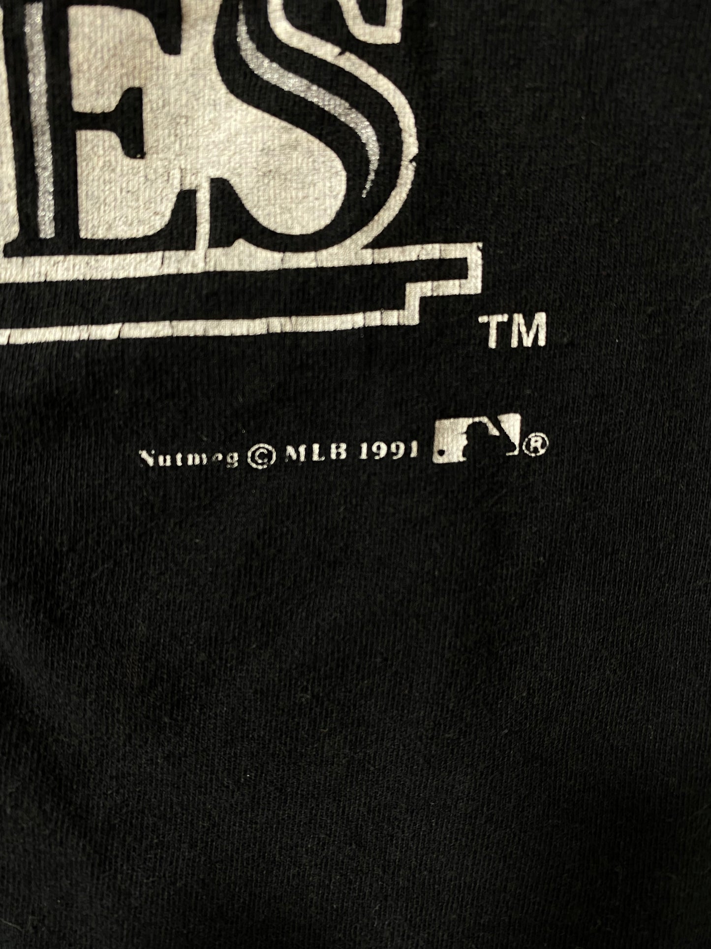 1991 COLORADO ROCKIES Made in USA Size No Tag (Approx. XL) Vintage MLB T-shirt / K9558