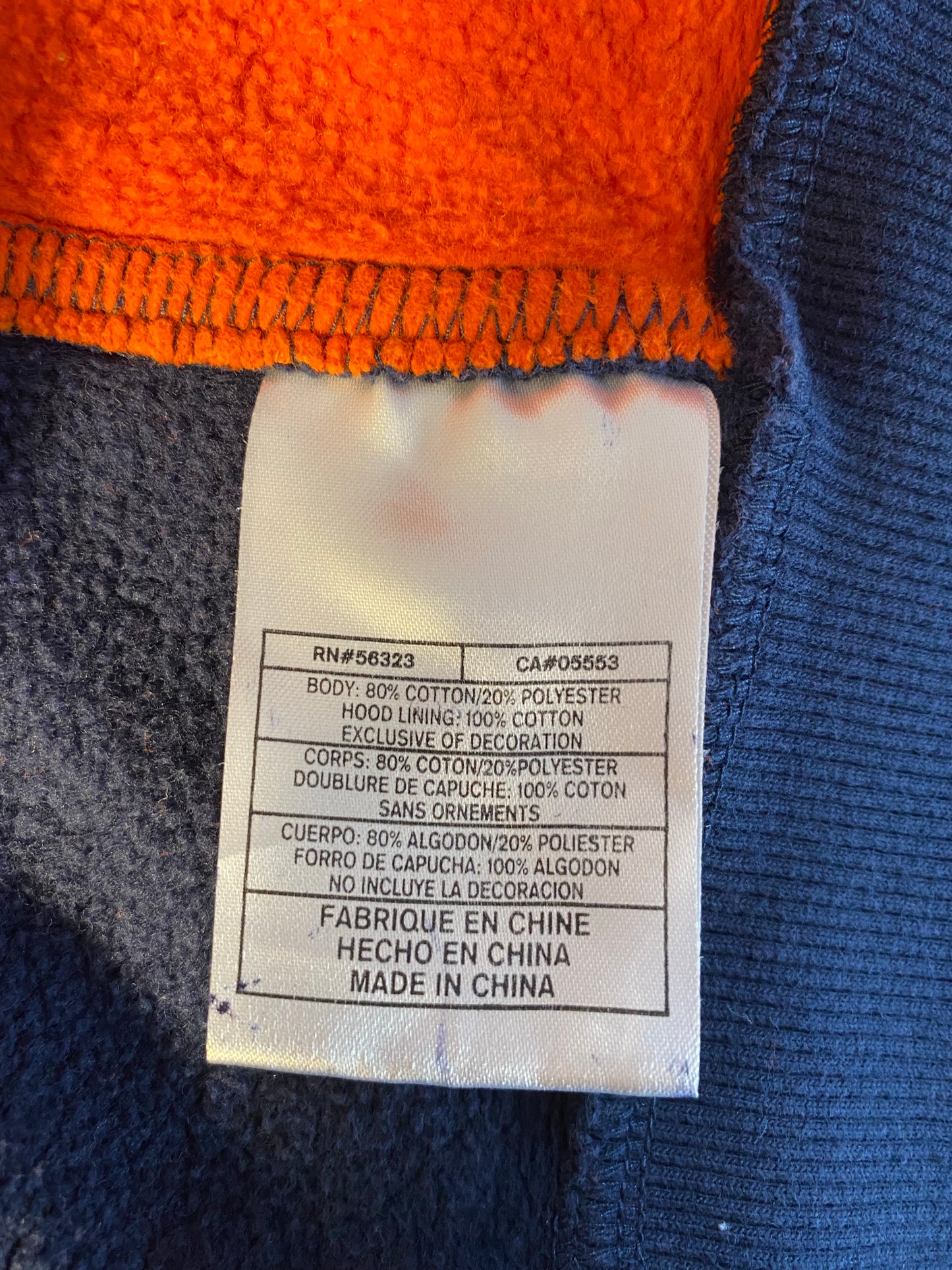 00' NIKE UNIVERSITY OF ILLINOIS Size XXXXL Vintage Hoodie Sweat-Shirt / K5746