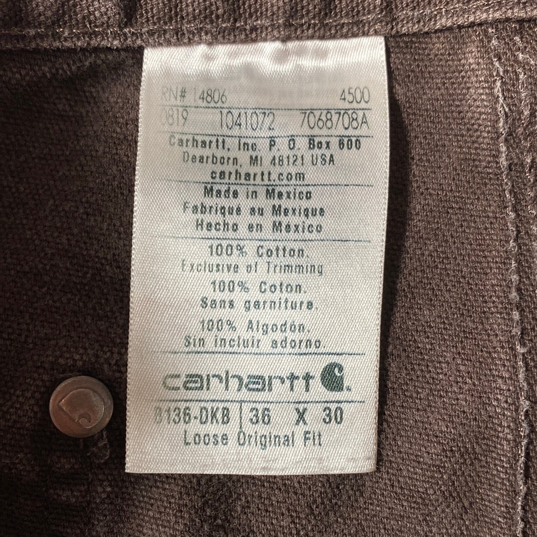 Vintage CARHARTT Size W36xL29 Double Knee Duck Pants / E237