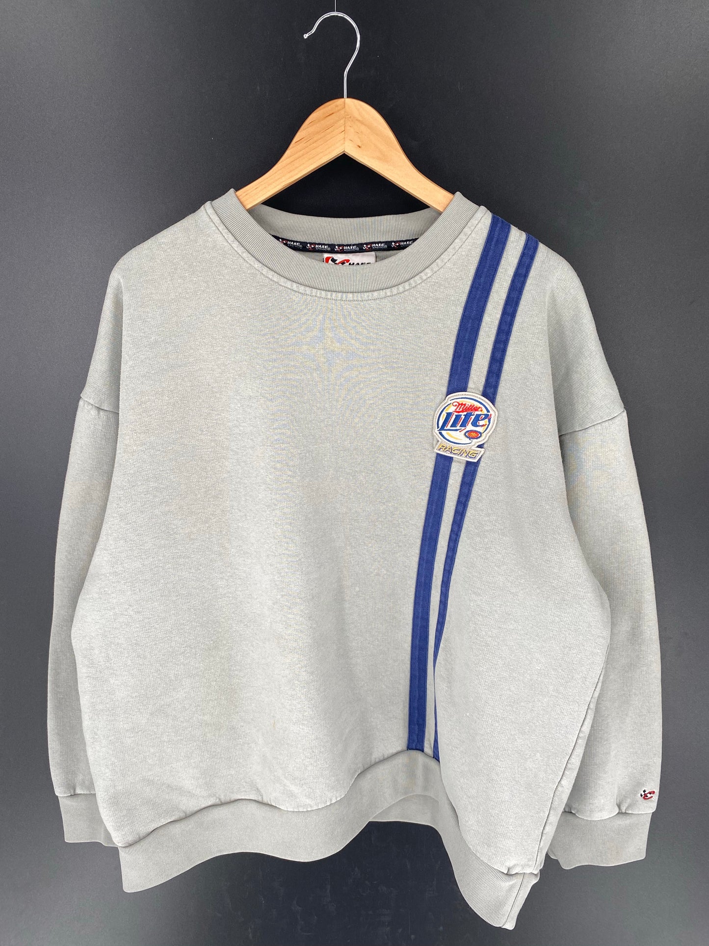 Vintage MILLER LITE x RUSTY WALLACE Size XL Racing Sweat-Shirt / K9135