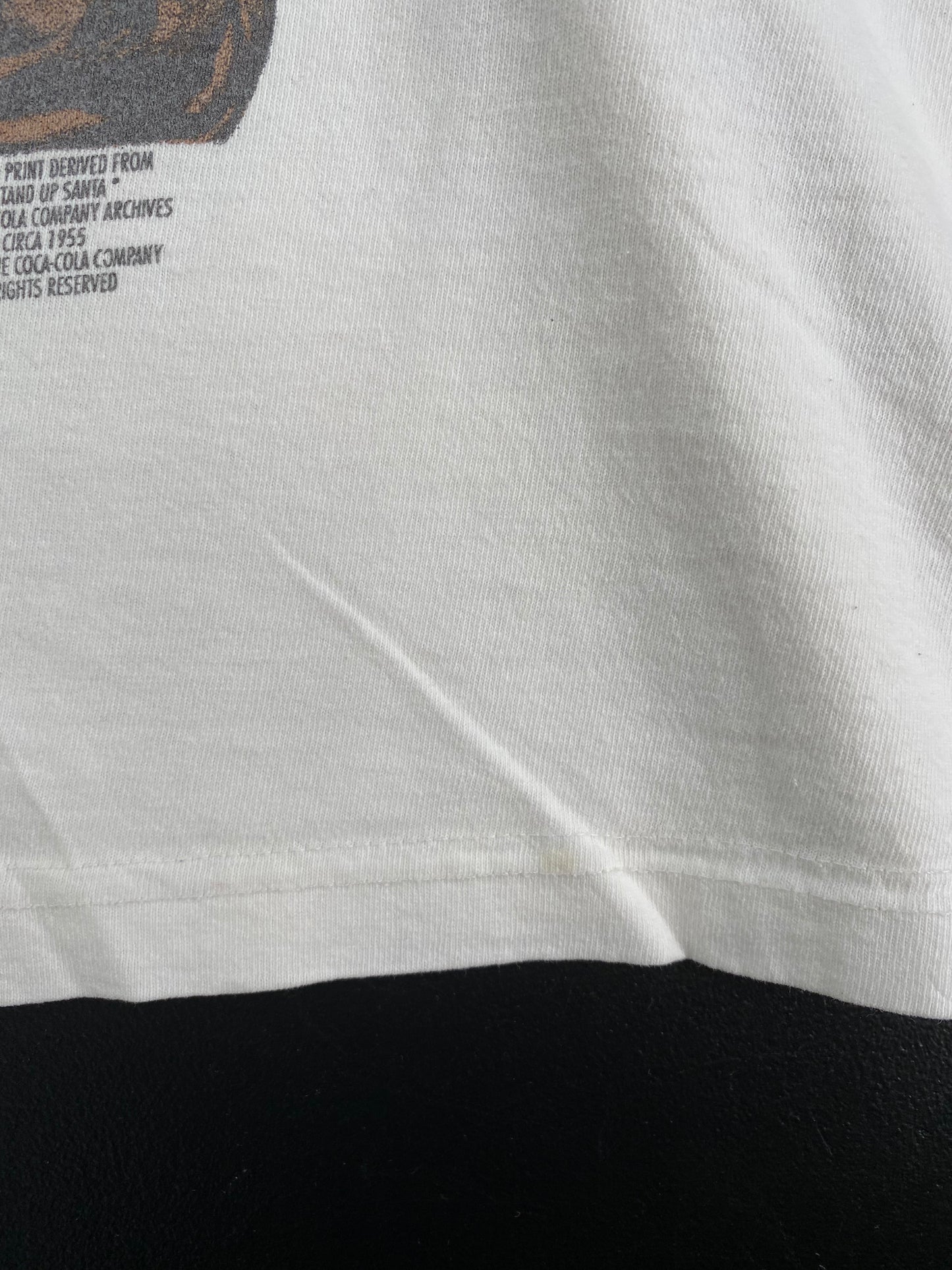 1992 COCA COLA STAND UP SANTA Made in USA Size XL Vintage T-Shirt / A2215