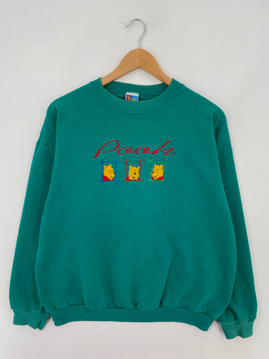 00' WINNIE THE POOH Made in USA Size L Vintage Sweat-shirt / E3870S